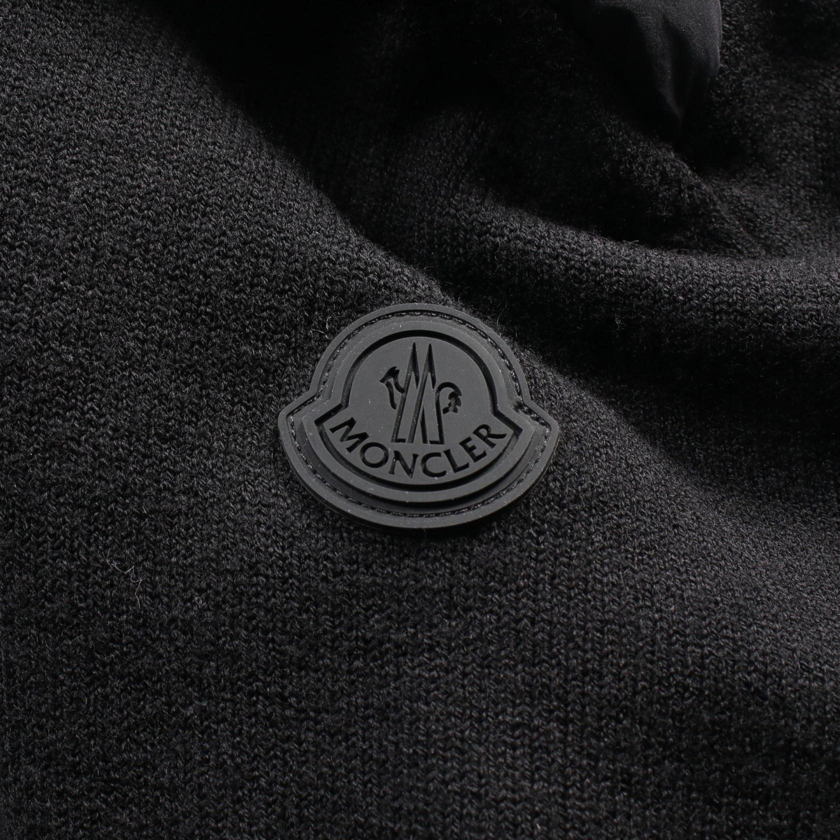 Moncler Wool Nylon Down Jacket Black