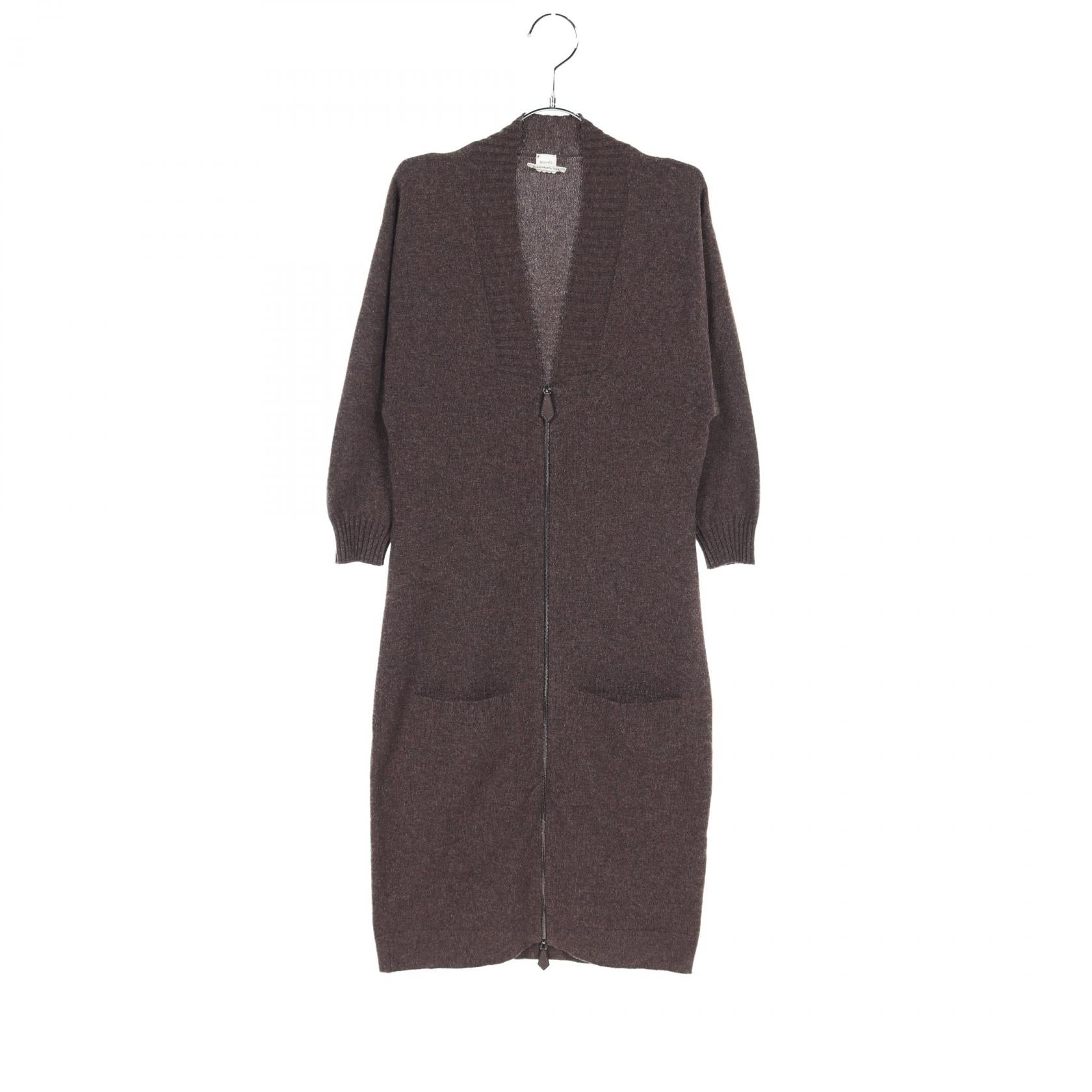 Hermes Cashmere Dress Brown