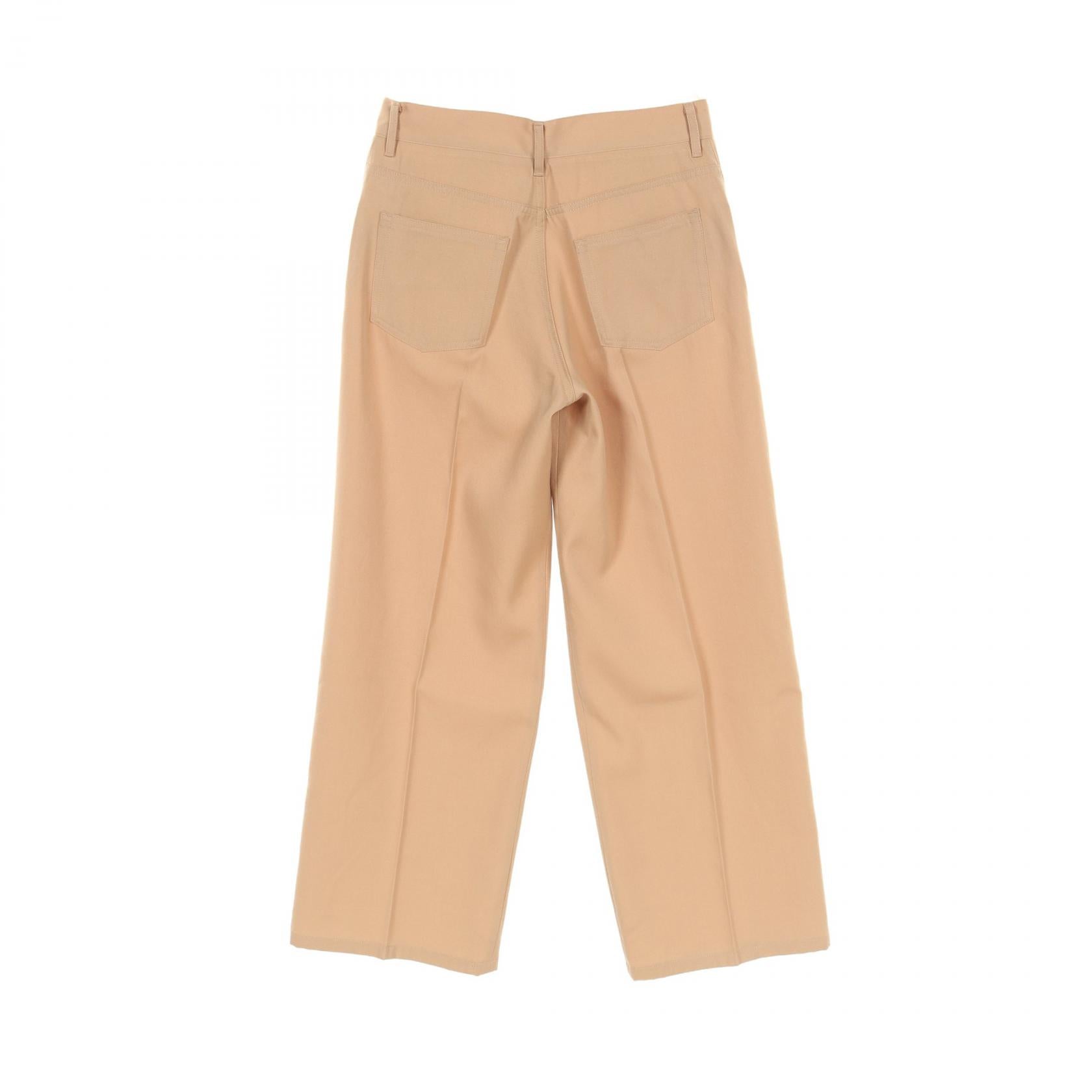 Jil Sander Wool Pants Beige Women