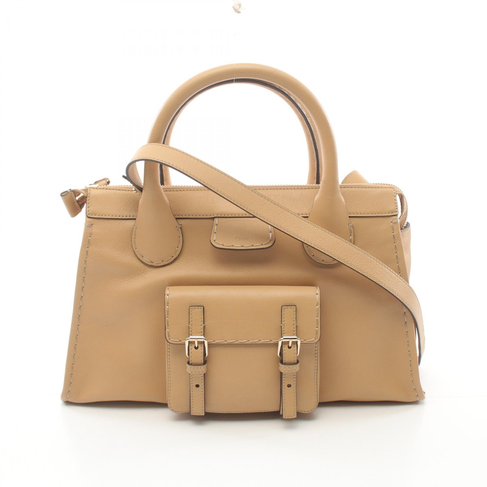 Chloe EDITH Leather Handbag Beige