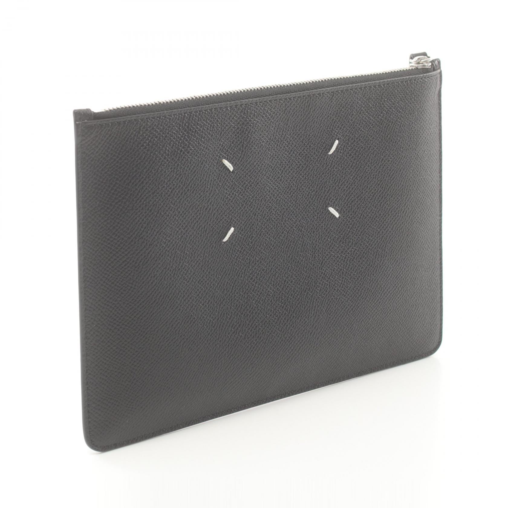 Maison Margiela Leather Clutch Bag Black