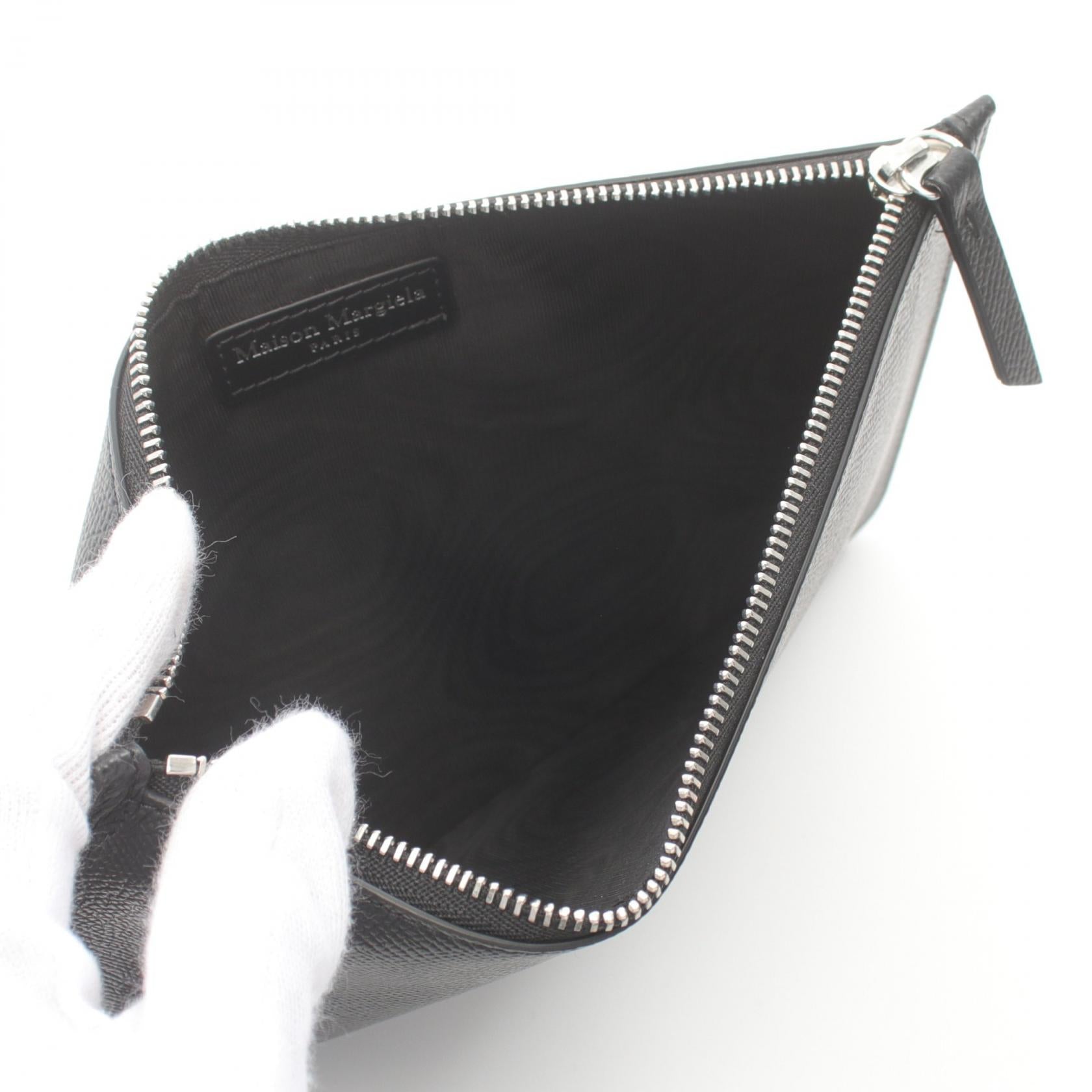 Maison Margiela Leather Clutch Bag Black