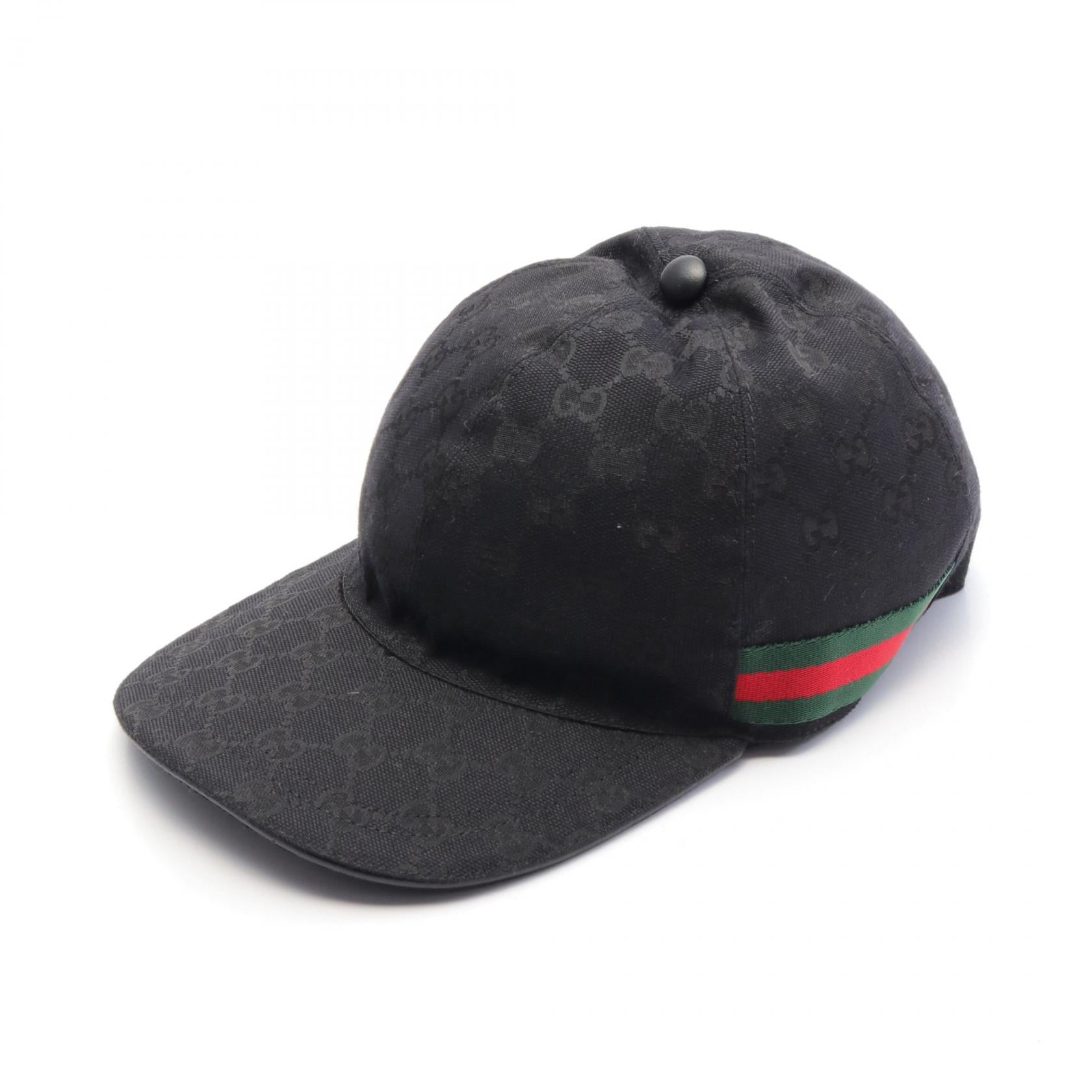 Gucci GG Canvas Web Line Cap Black