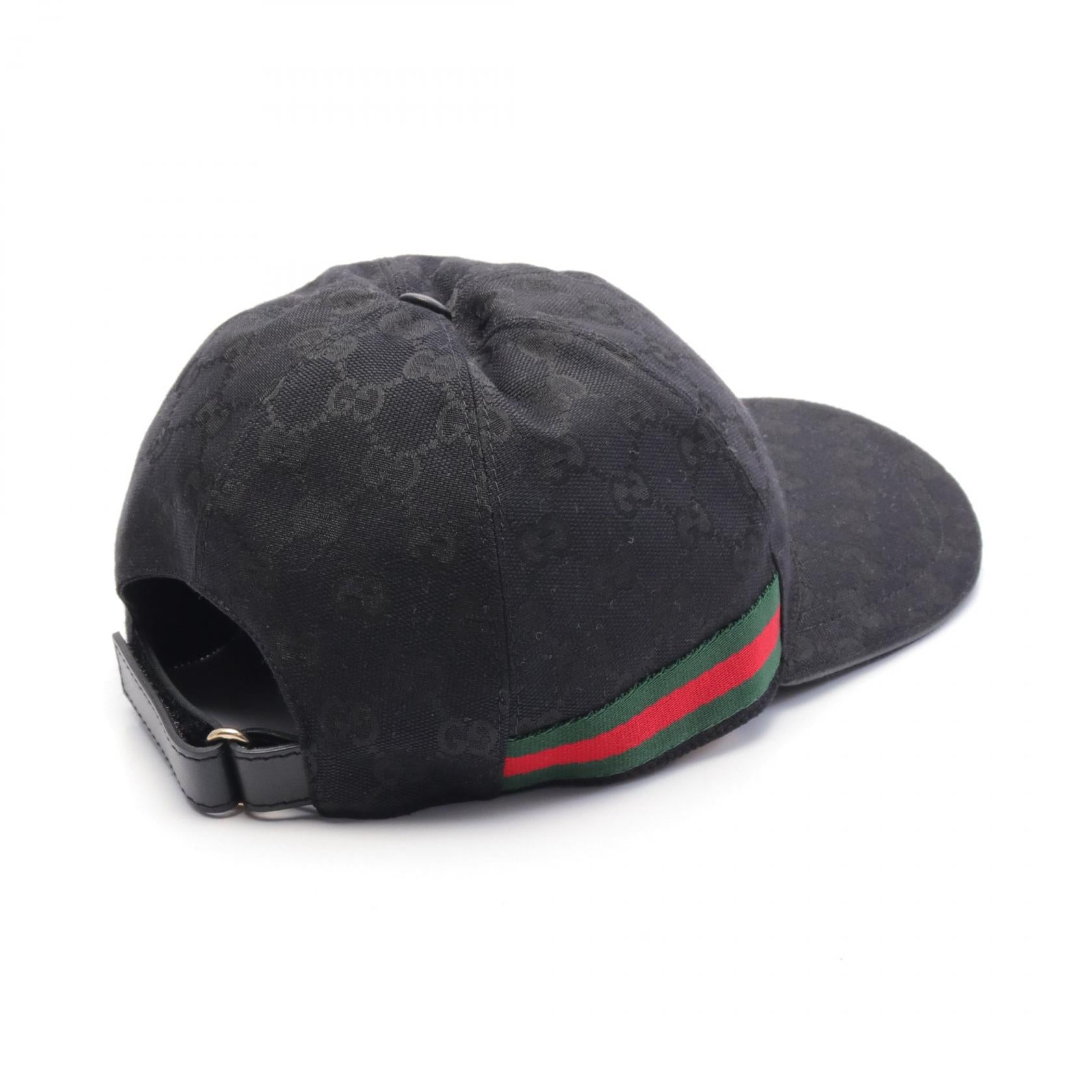 Gucci GG Canvas Web Line Cap Black