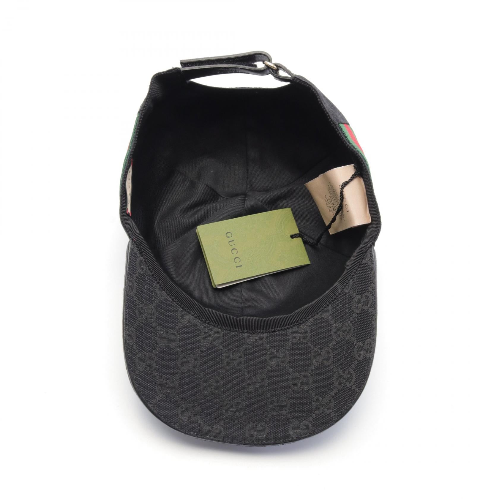 Gucci GG Canvas Web Line Cap Black