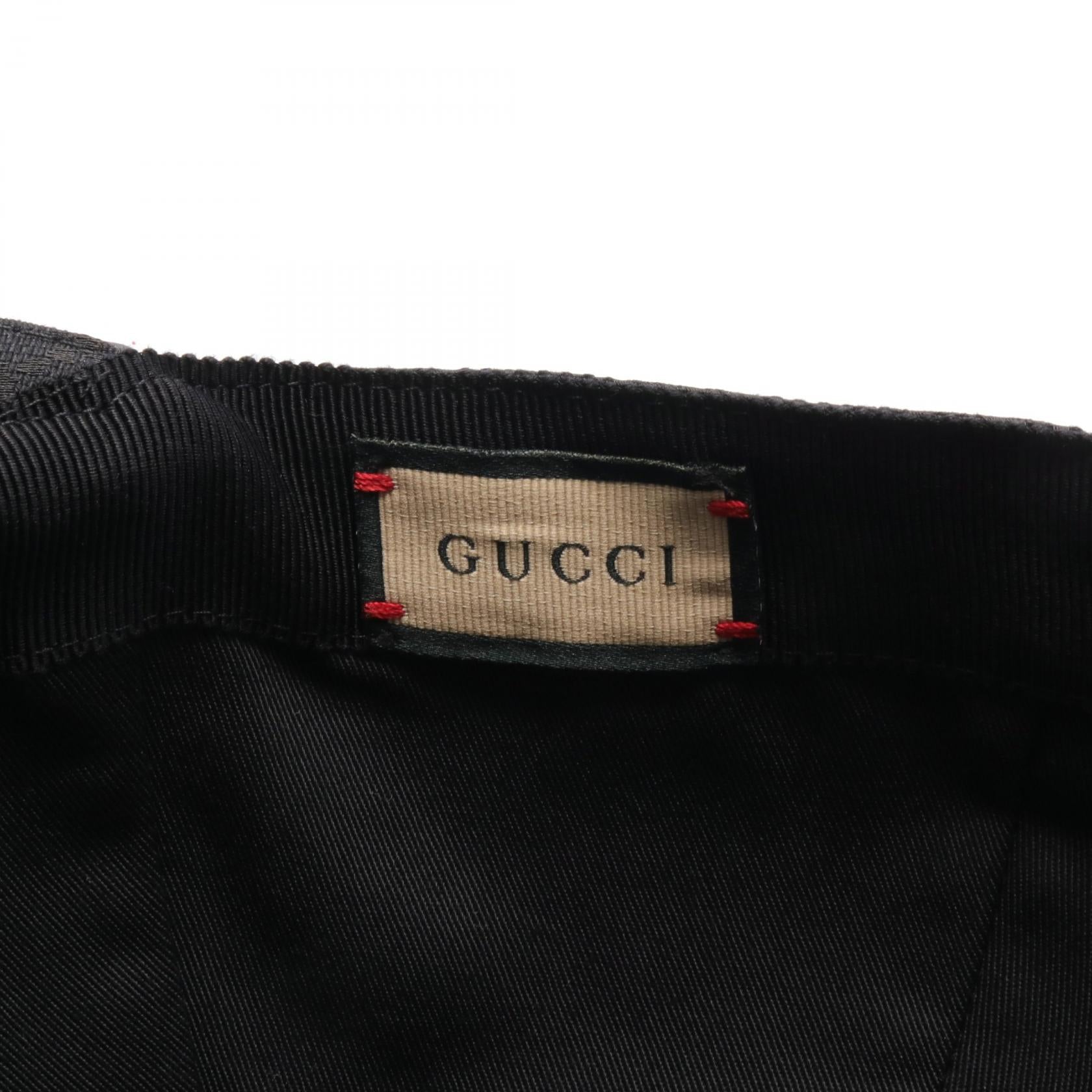 Gucci GG Canvas Web Line Cap Black