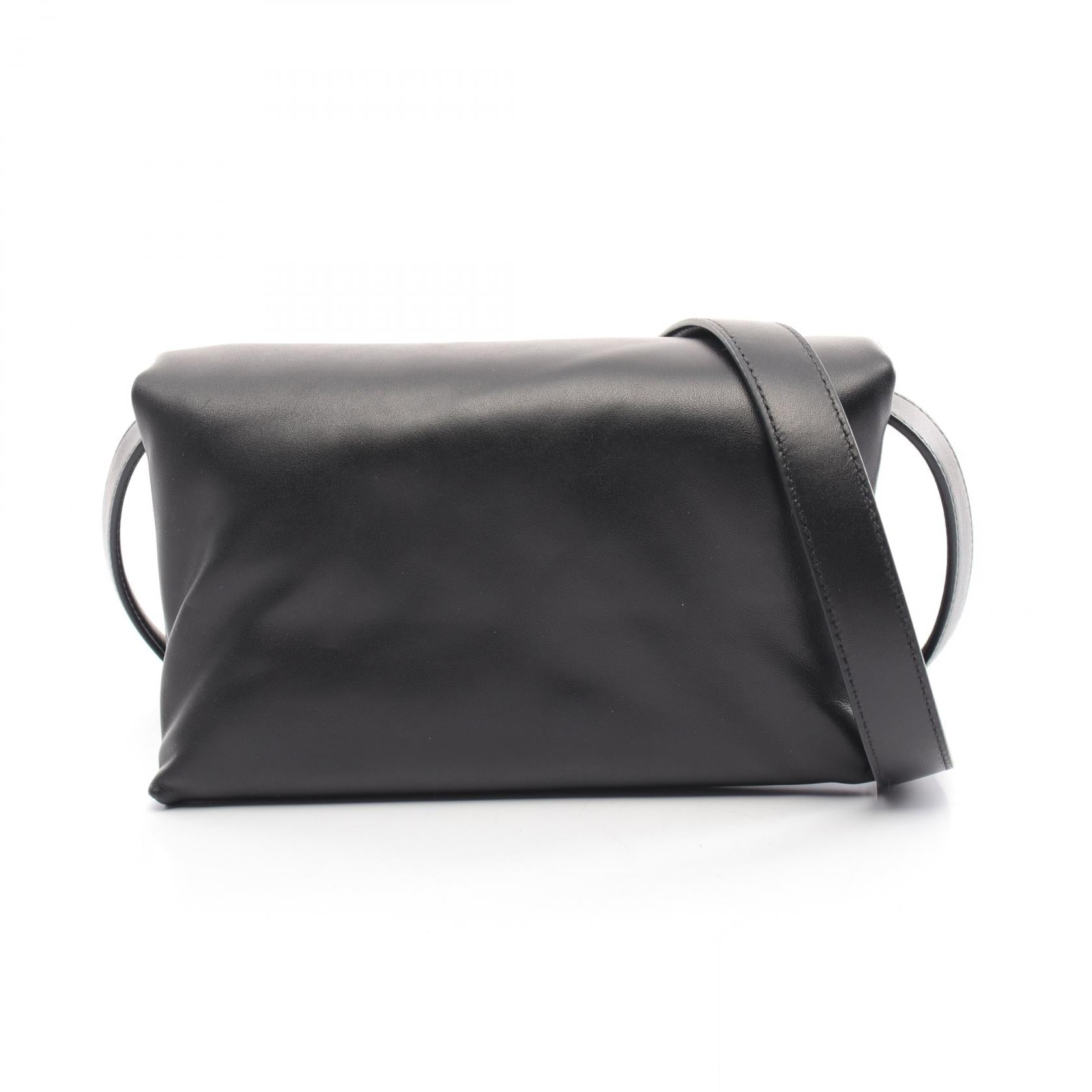 Marni Prisma Small Leather Shoulder Bag Black