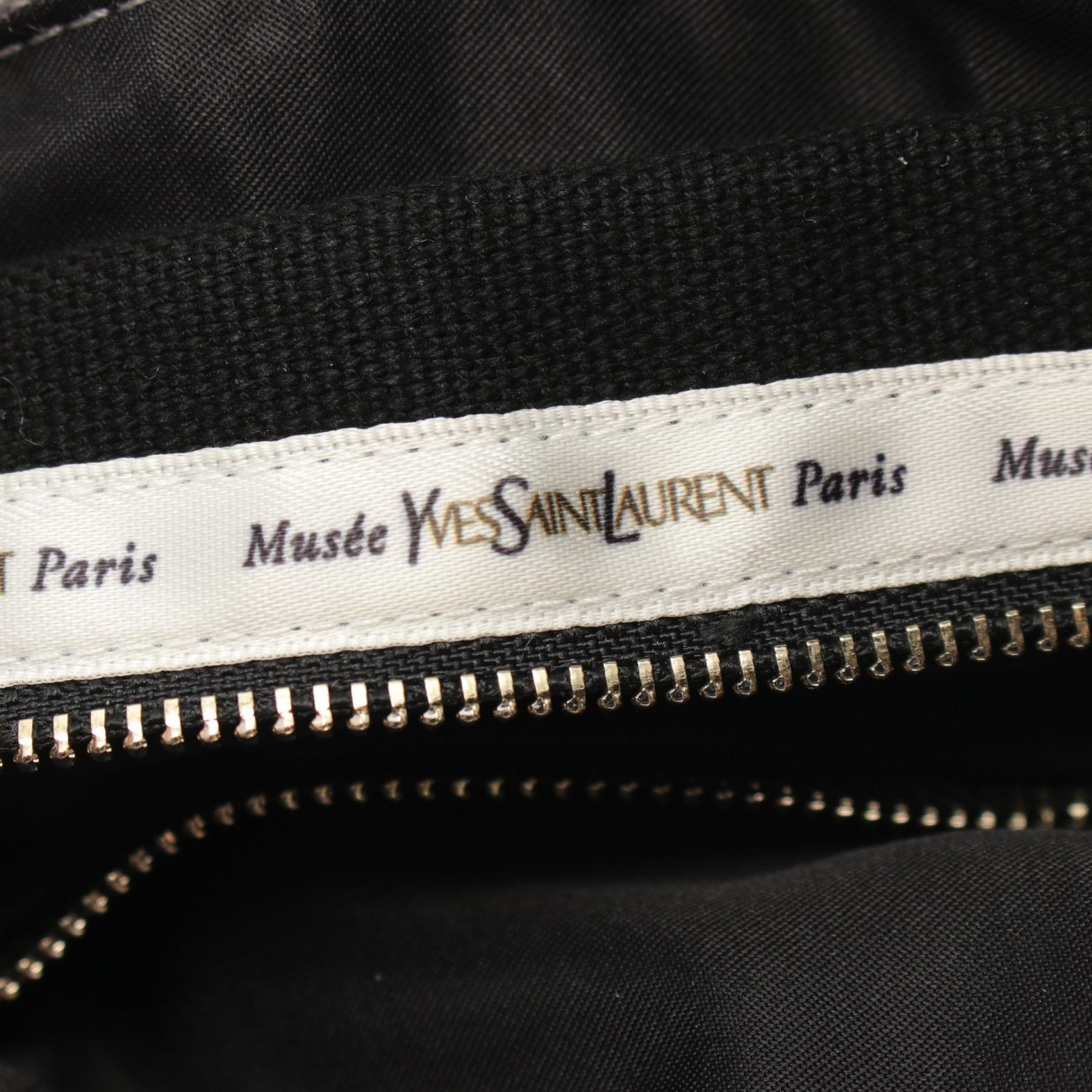 Yves Saint Laurent Canvas Leather Tote Bag