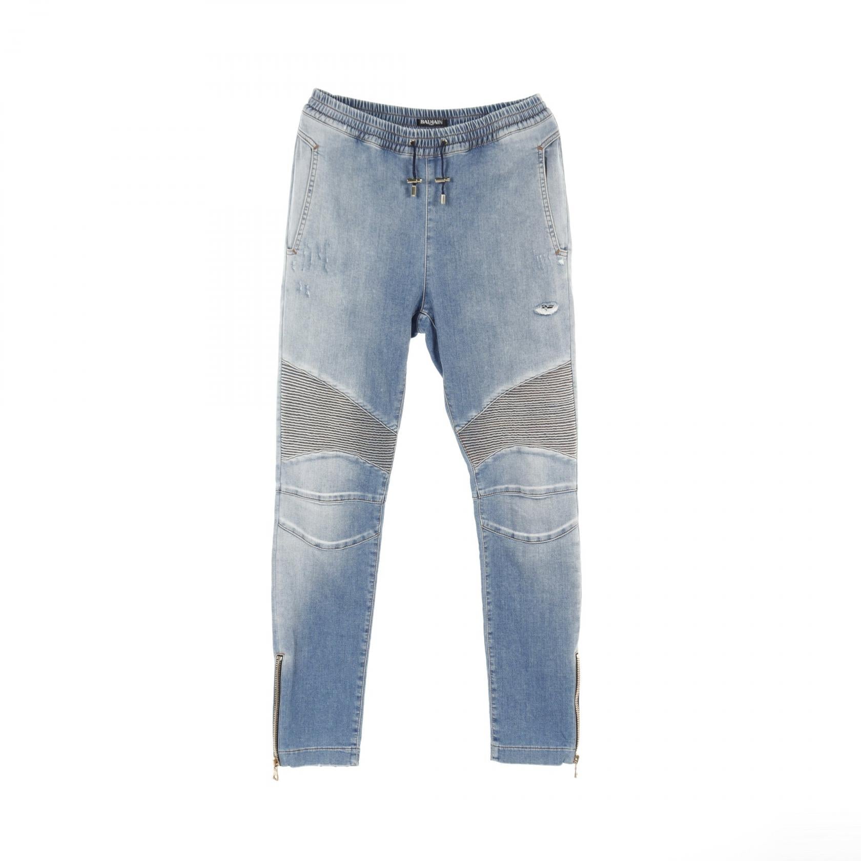 Balmain Denim Pants Cotton Blue S