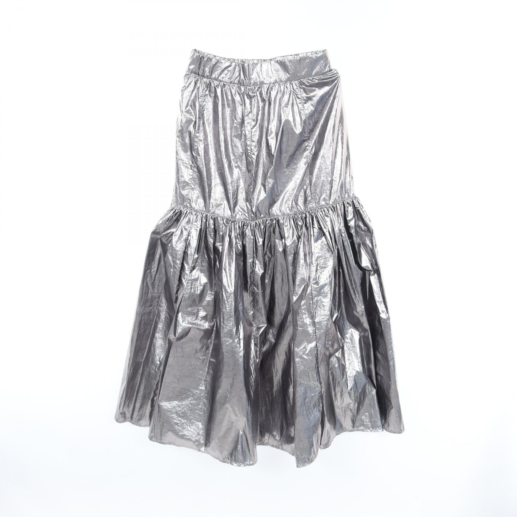 Maison Special Nylon Skirt Silver