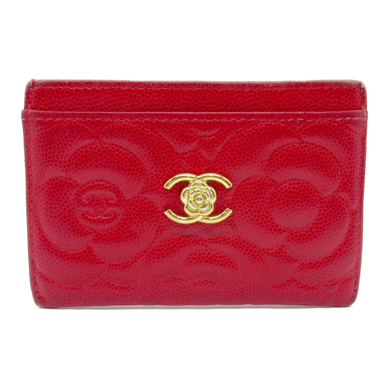 Chanel Camellia Leather Card Case