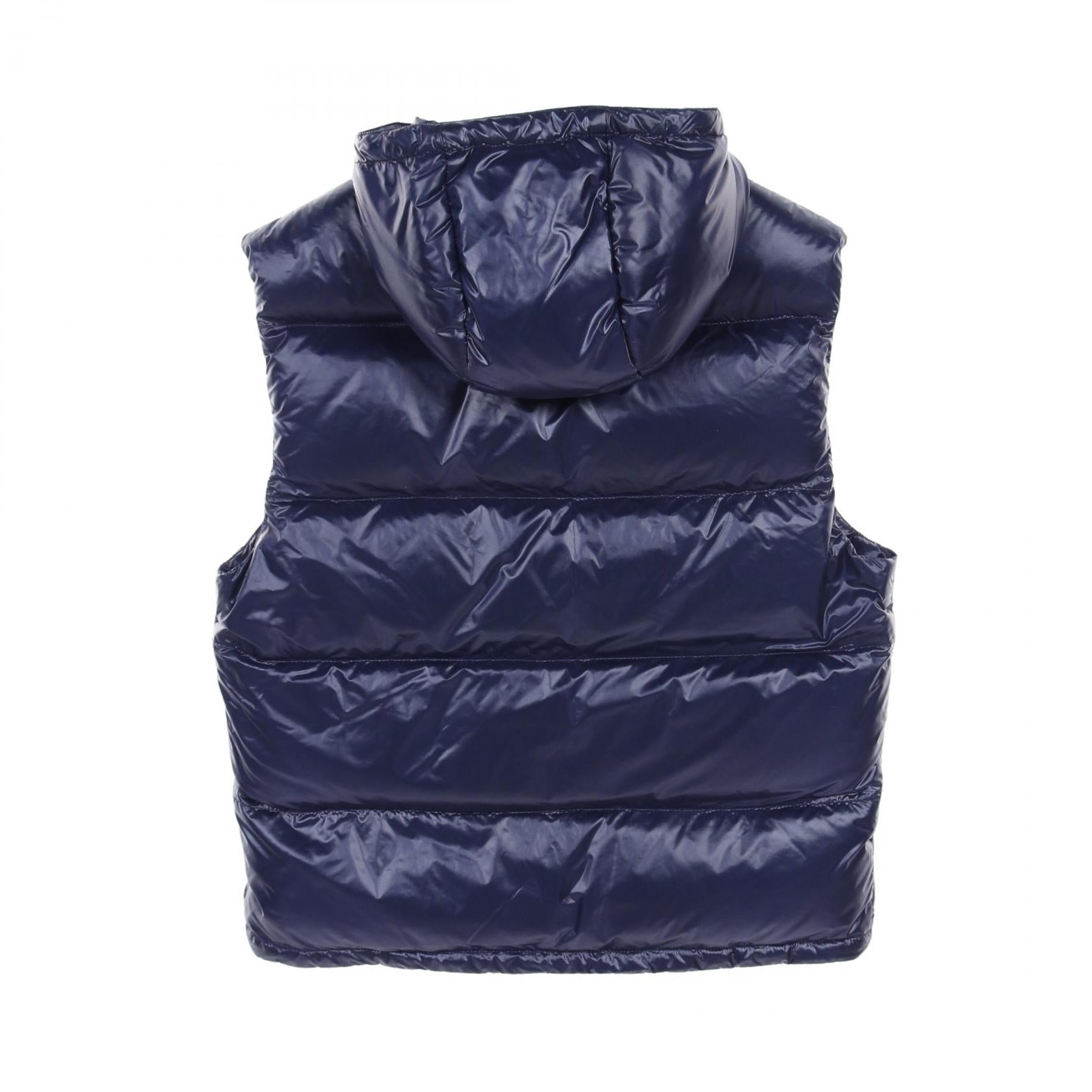 Prada Nylon Logo Print Down Vest Outerwear