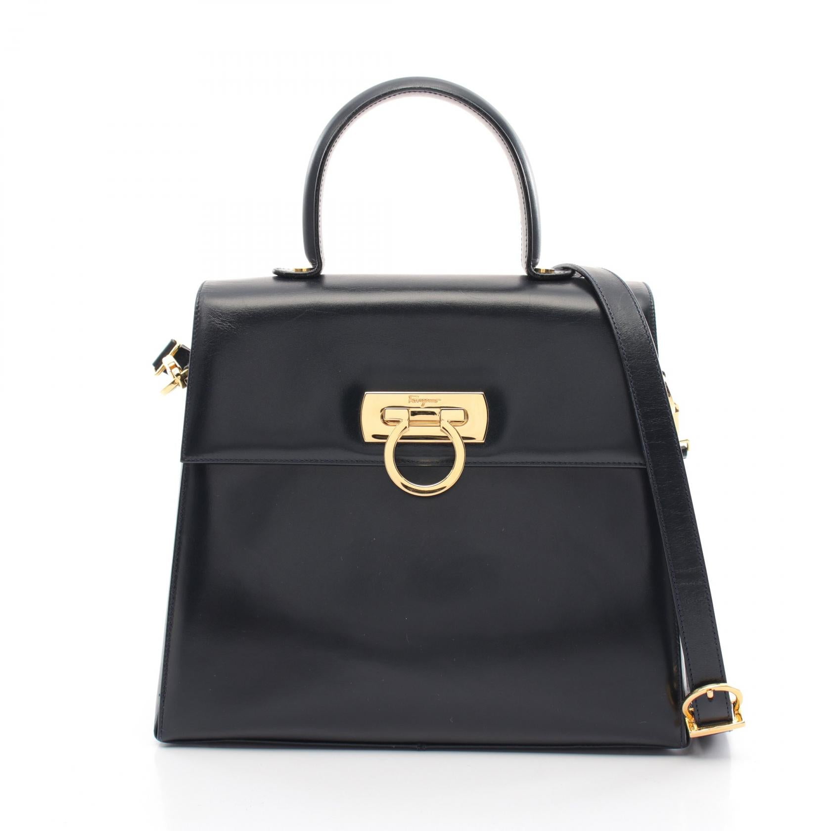 Salvatore Ferragamo Gancini Leather Handbag