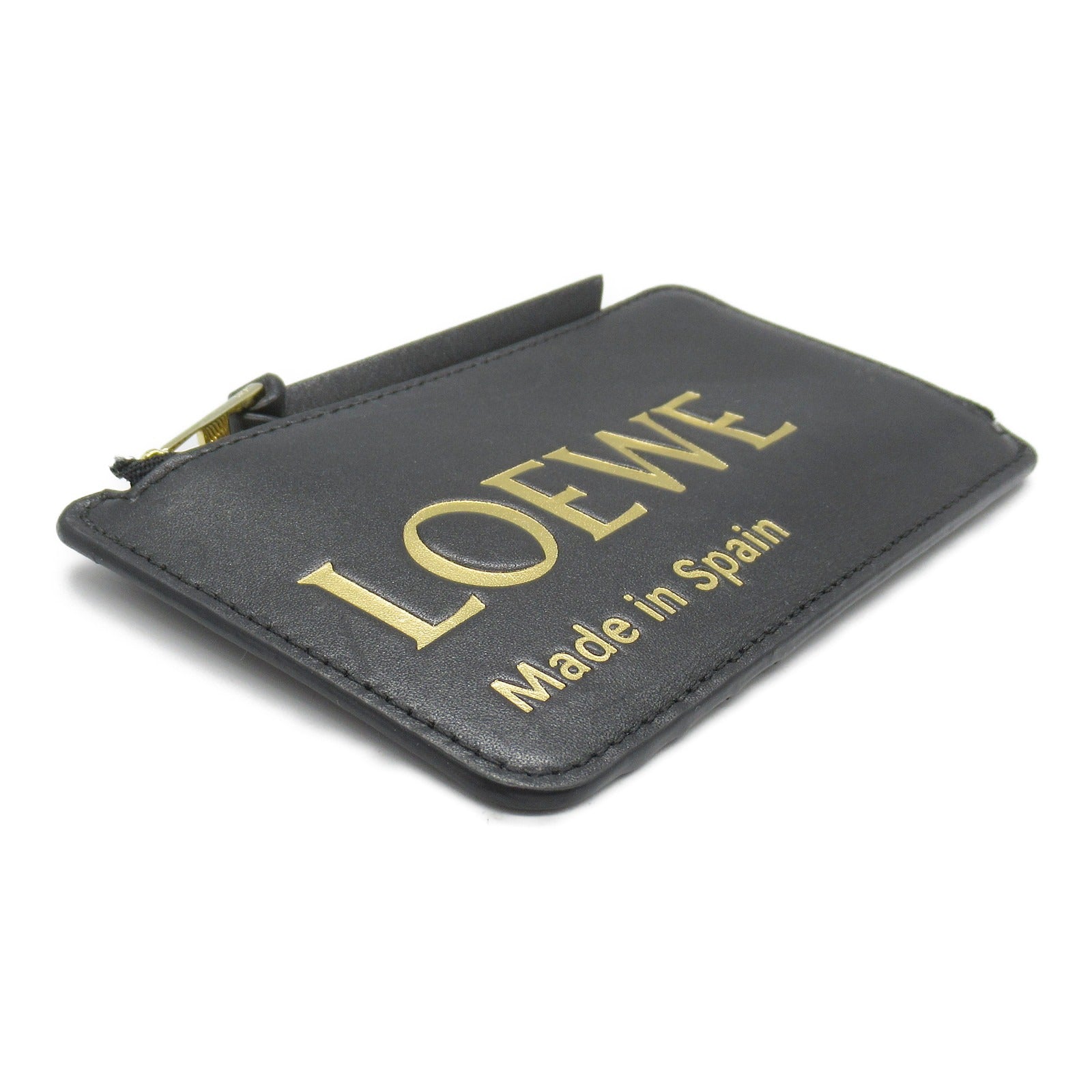 Loewe Embossed Leather Coin Card Holder Wallet