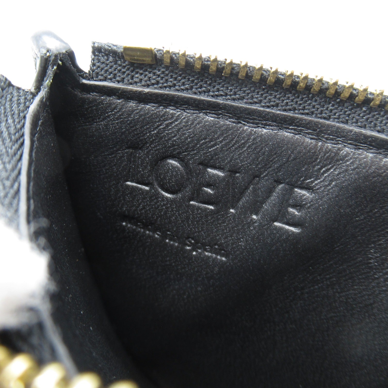 Loewe Embossed Leather Coin Card Holder Wallet