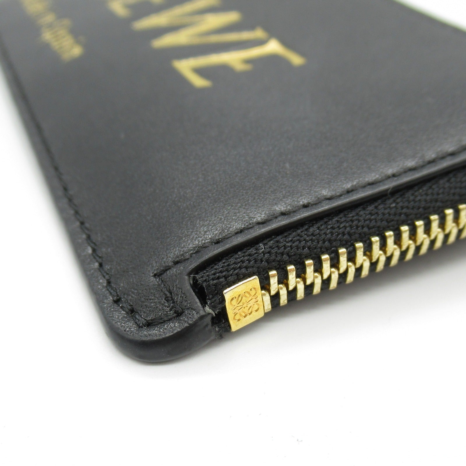 Loewe Embossed Leather Coin Card Holder Wallet