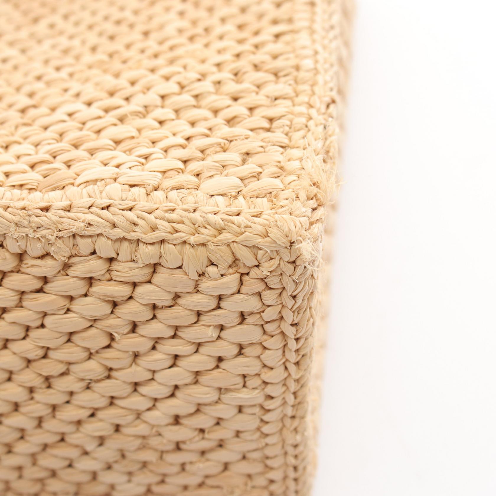 Loewe Raffia Font Mini Tote Bag Beige