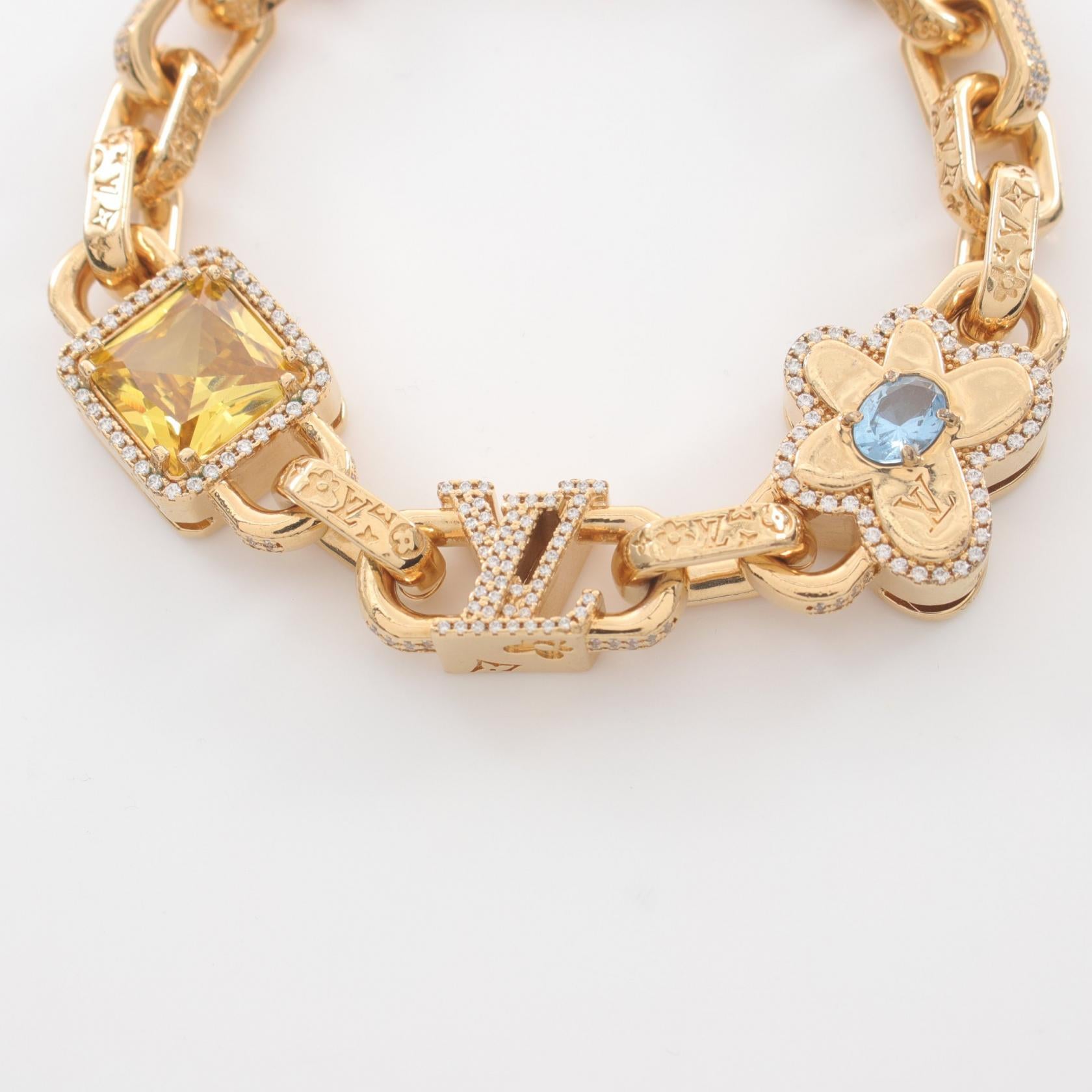 Louis Vuitton Paradise Stone Bracelet Gold Multicolor