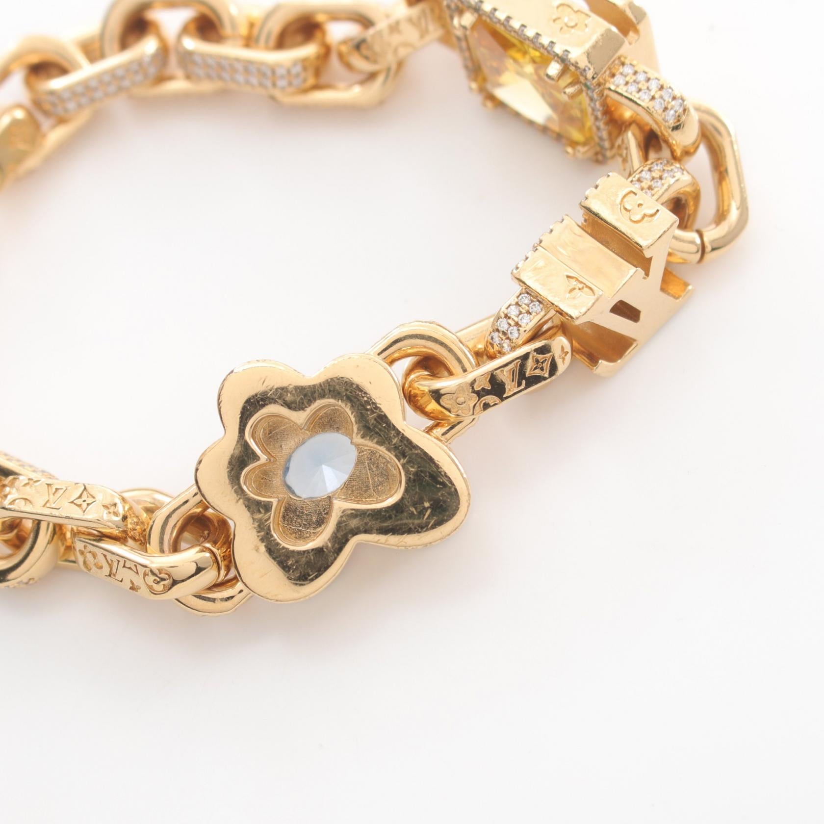 Louis Vuitton Paradise Stone Bracelet Gold Multicolor