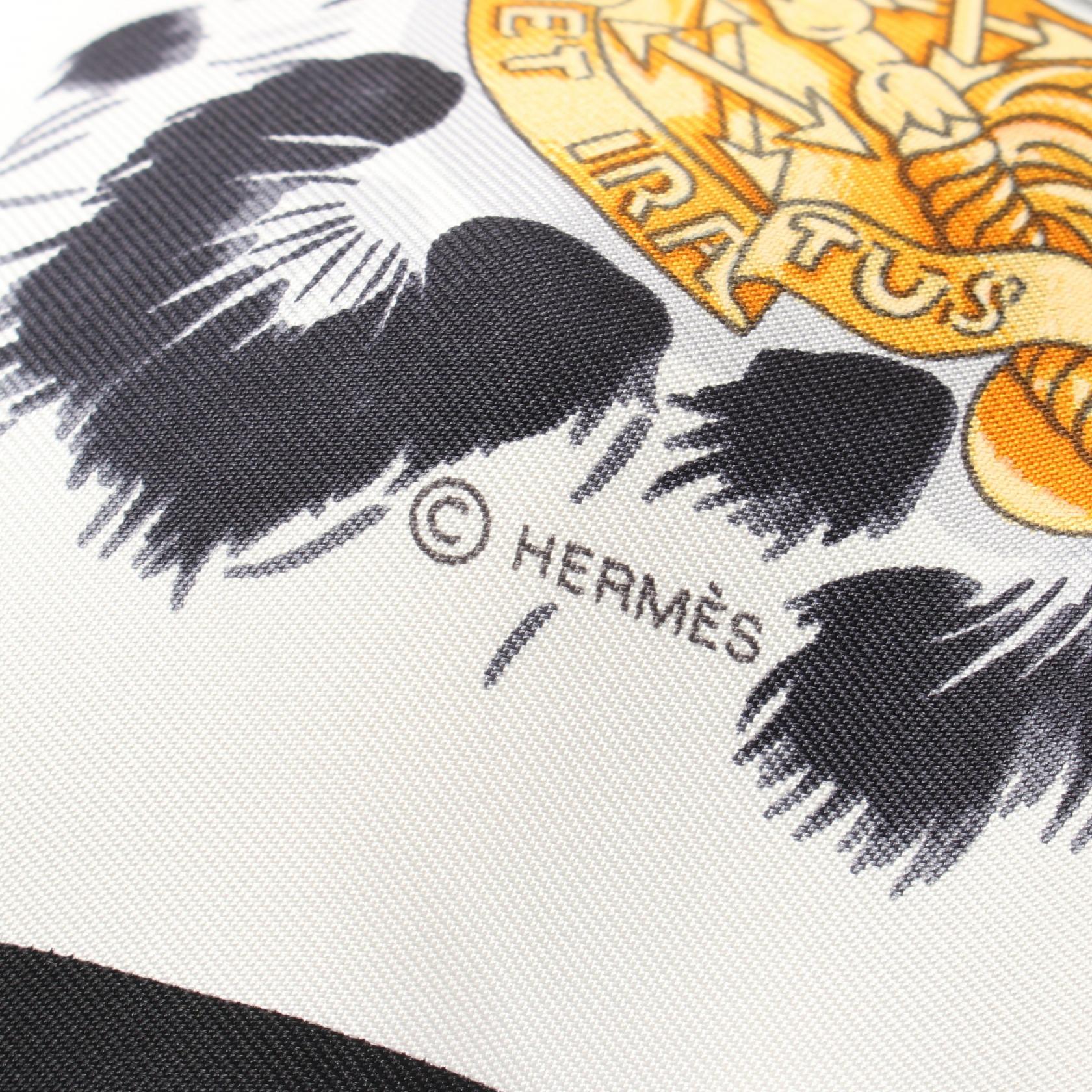 Hermes Silk Scarf CASQUES et PLUMETS