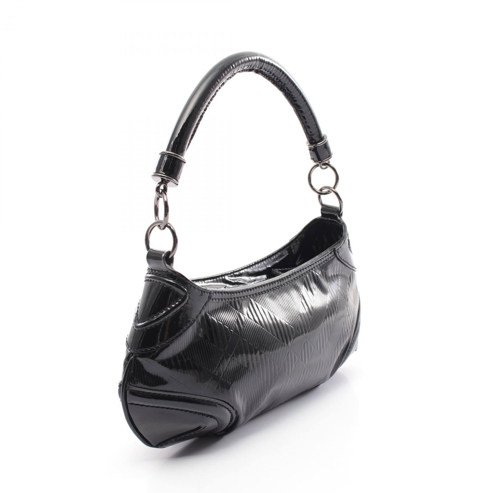 Burberry Patent Leather Handbag Black