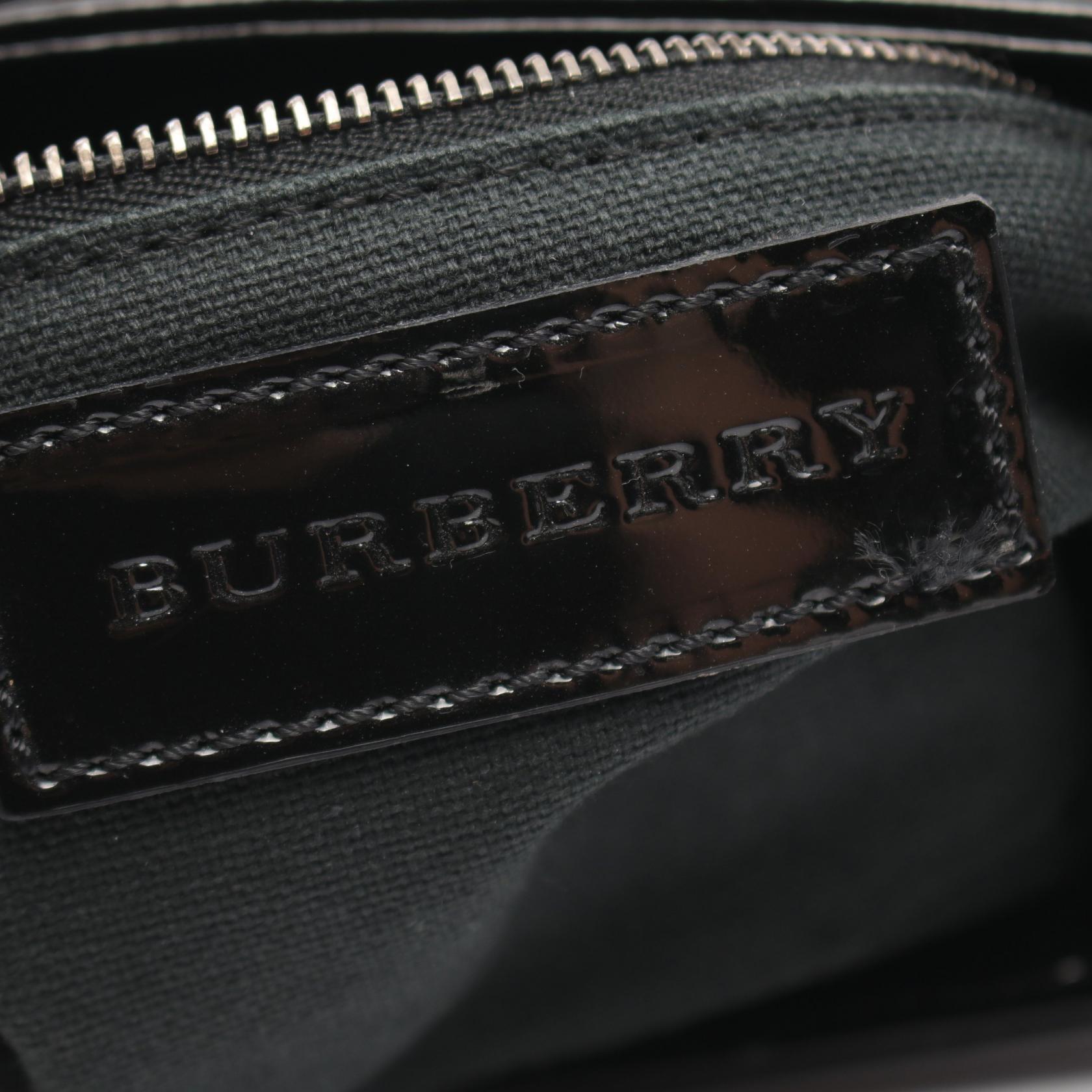 Burberry Patent Leather Handbag Black