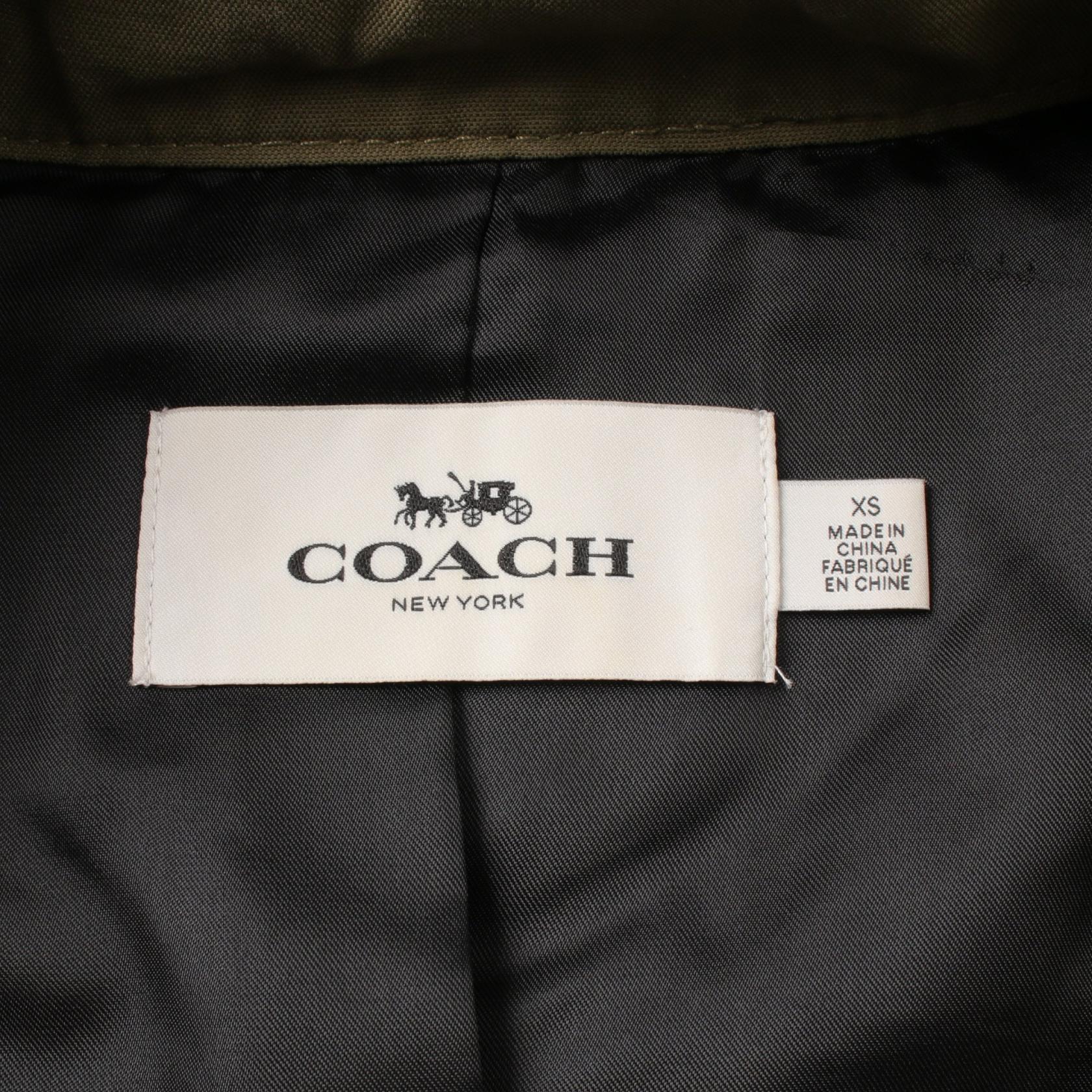 Coach Military Jacket Cotton Khaki F29075