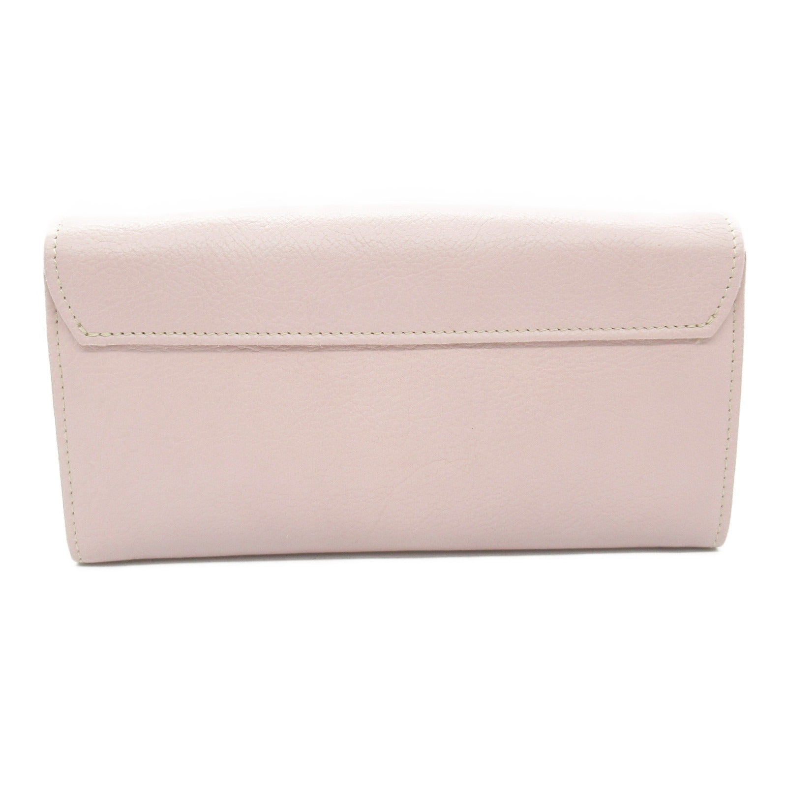 IL BISONTE Leather Bifold Long Wallet Pink