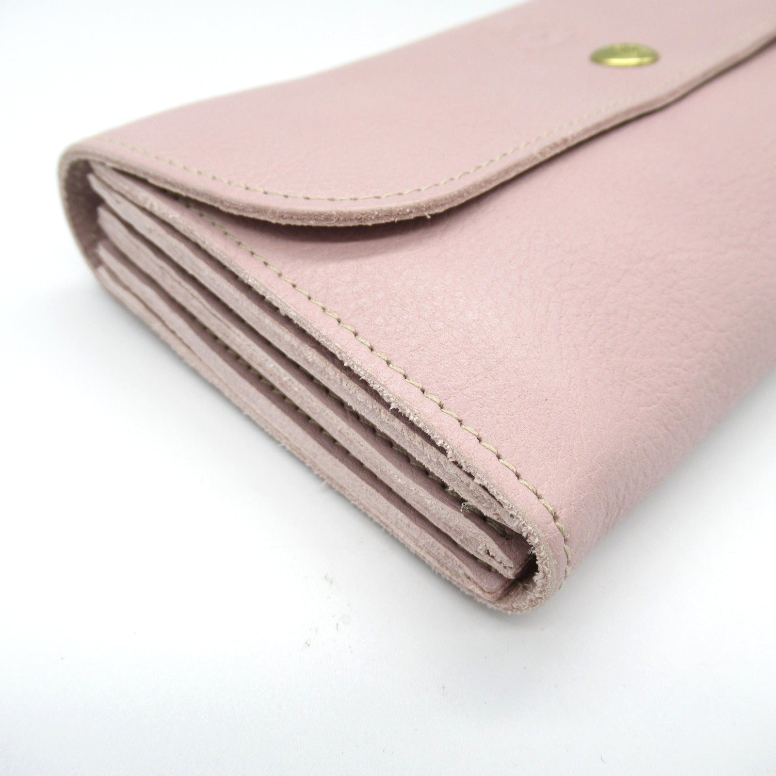 IL BISONTE Leather Bifold Long Wallet Pink