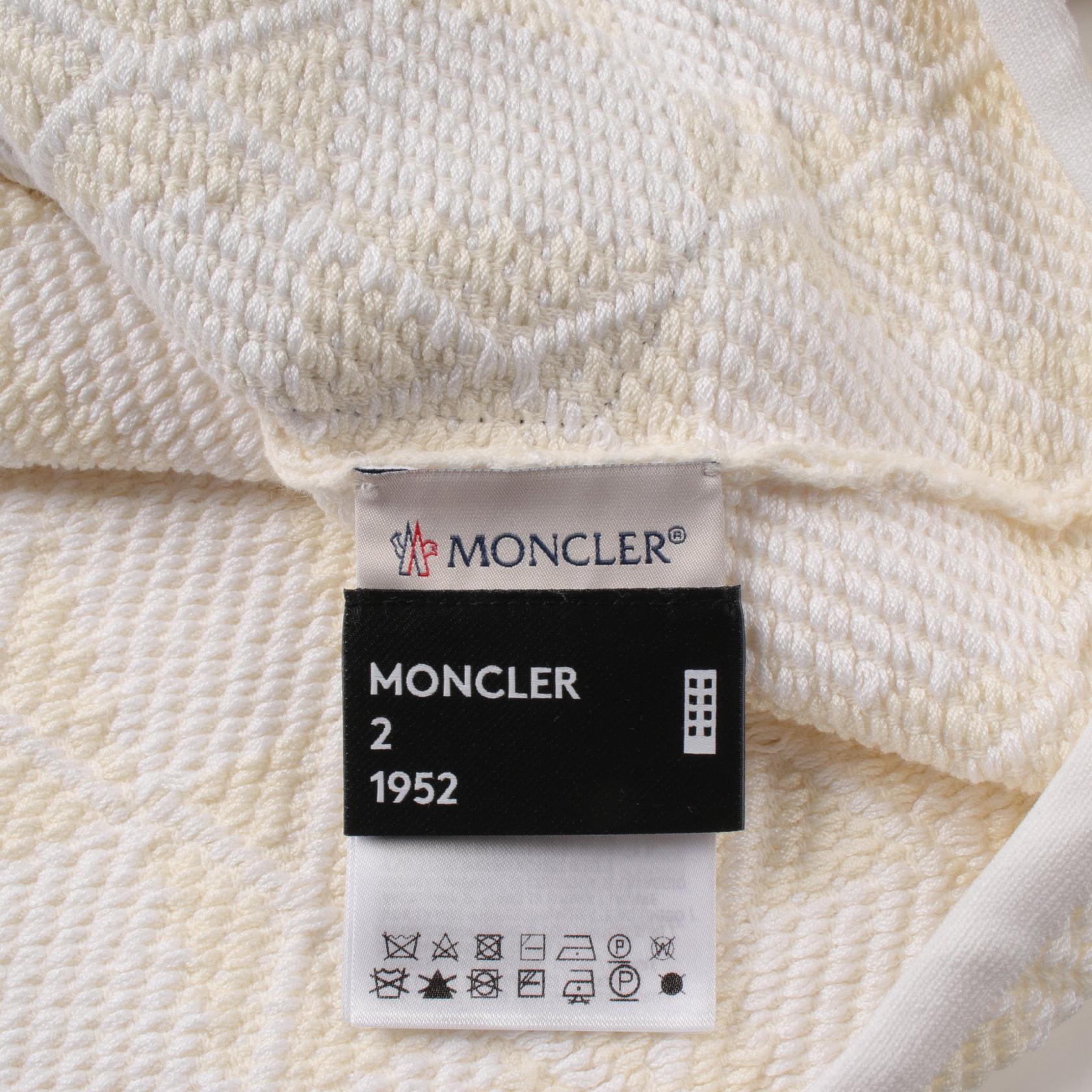 Moncler Genius 2 1952 Cotton Jacket Ivory/Black