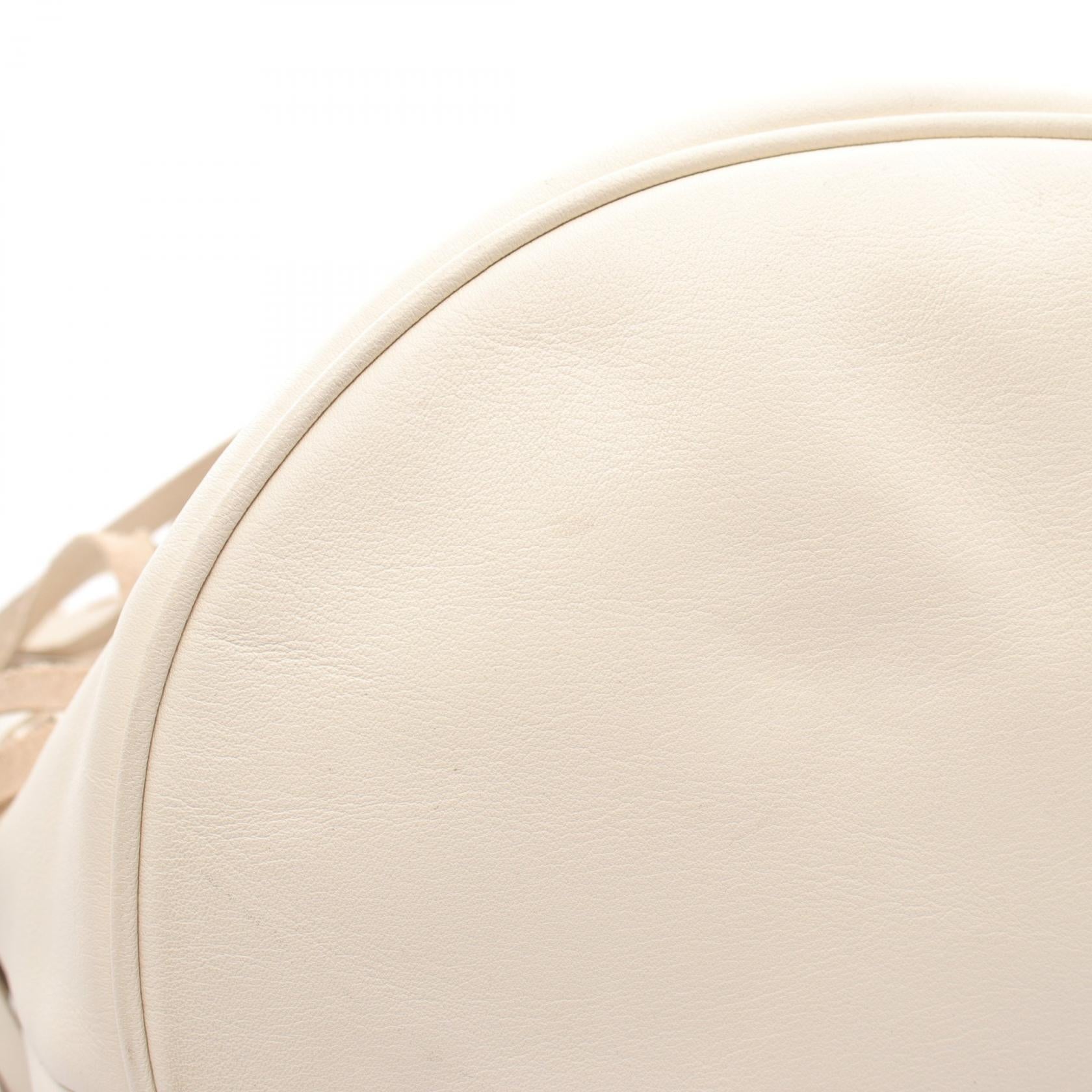 J&M Davidson Leather Shoulder Bag Ivory