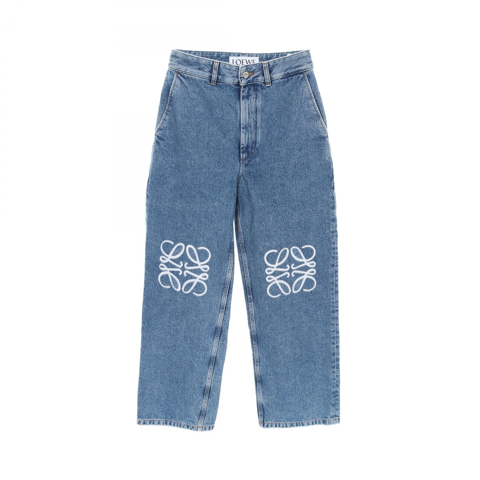 Loewe Anagram Baggy Denim Jeans Cotton