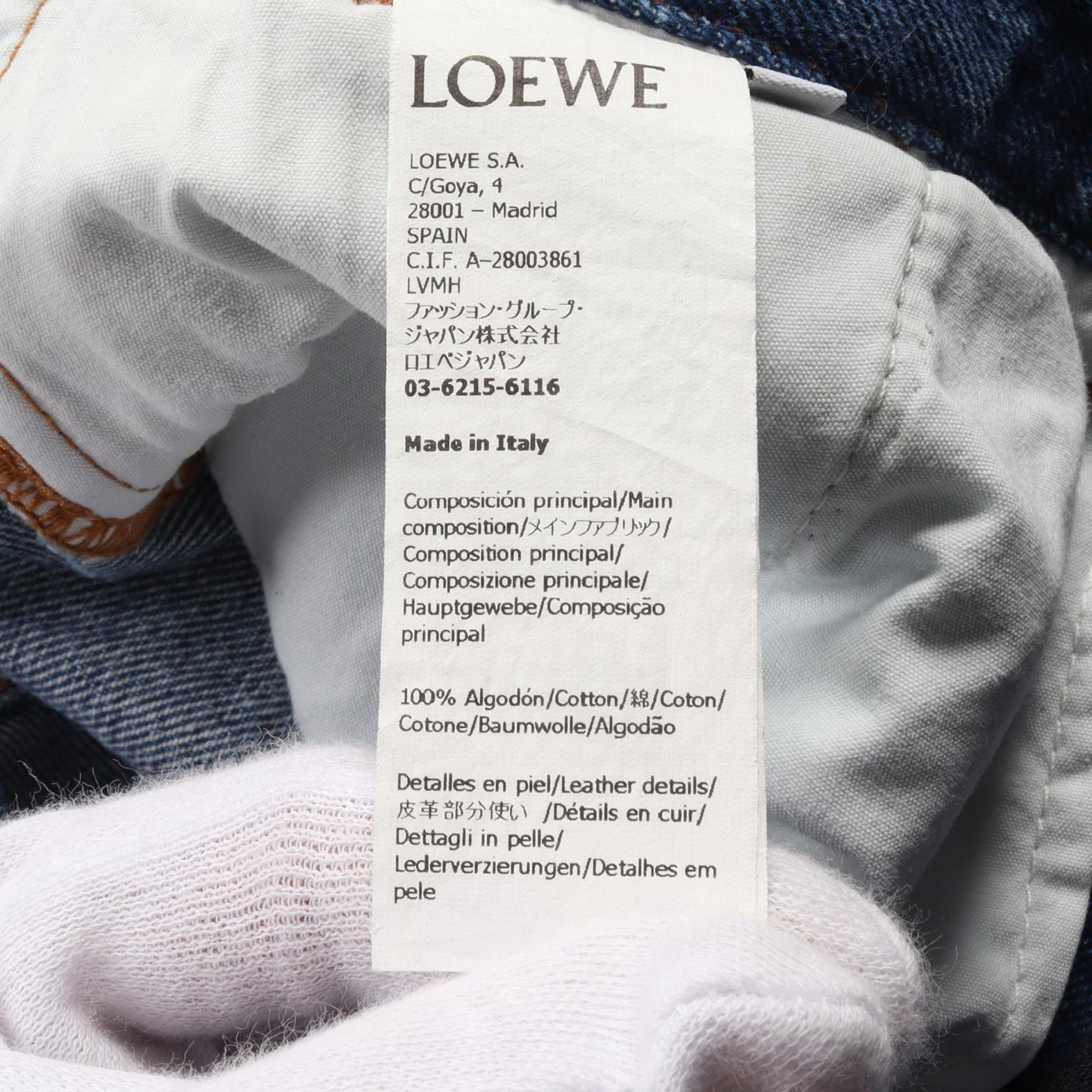 Loewe Anagram Baggy Denim Jeans Cotton