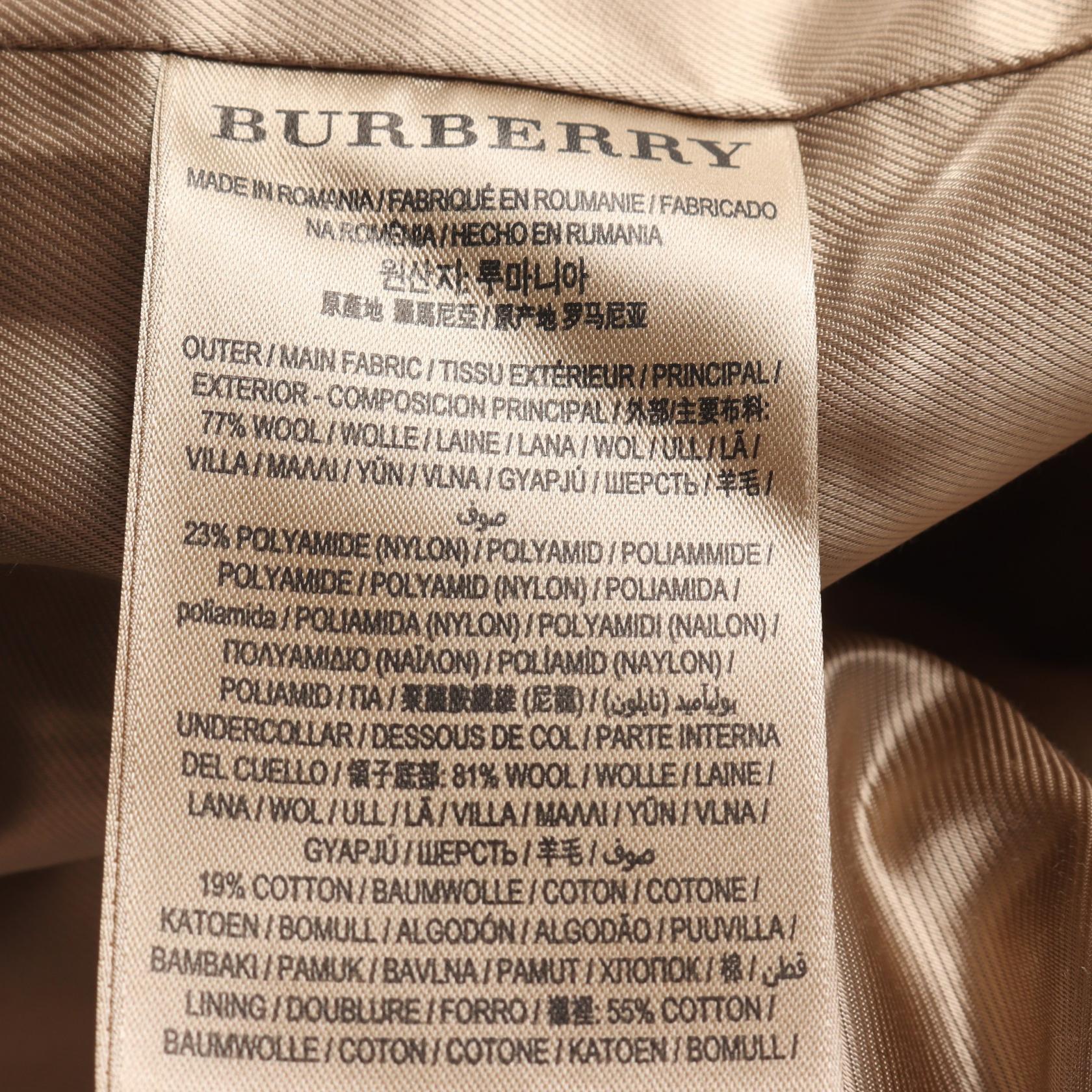 Burberry Wool CLAYTHORPE Peacoat