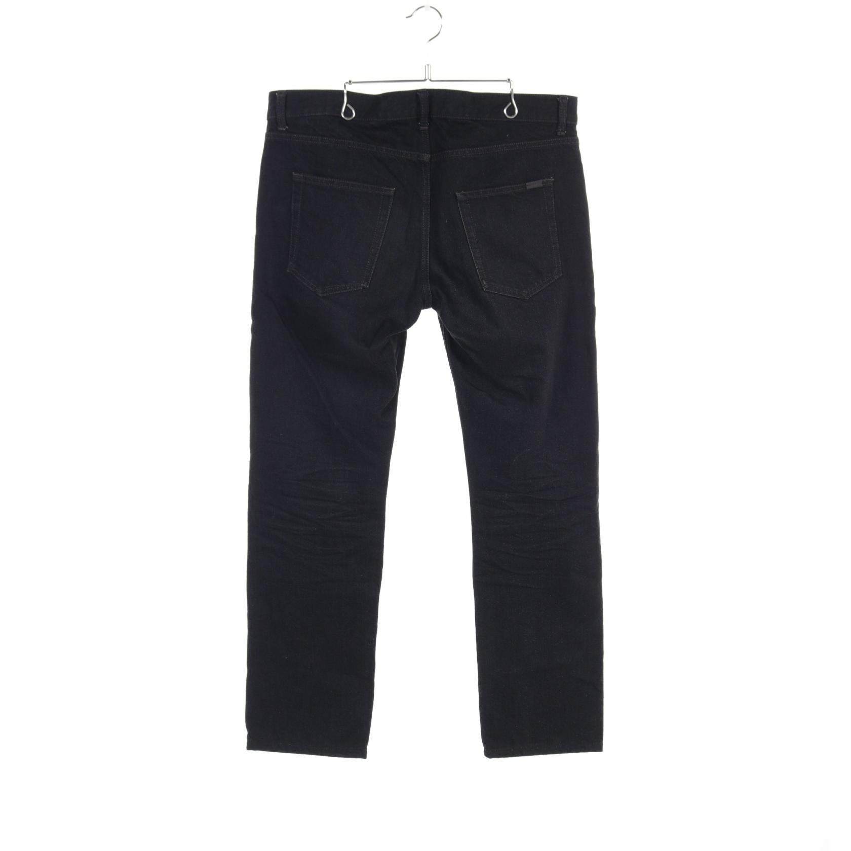 Saint Laurent Denim Pants Cotton Black