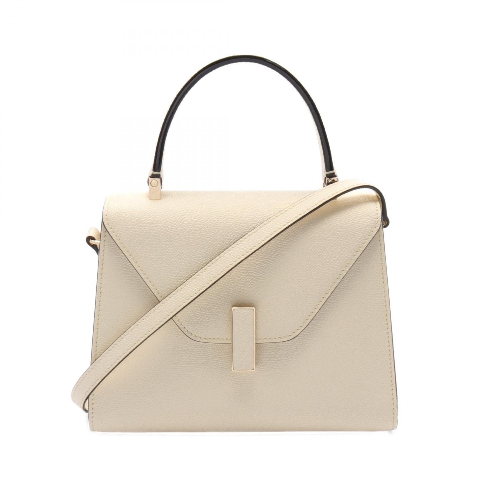 Valextra Mini Iside Leather Handbag Ivory