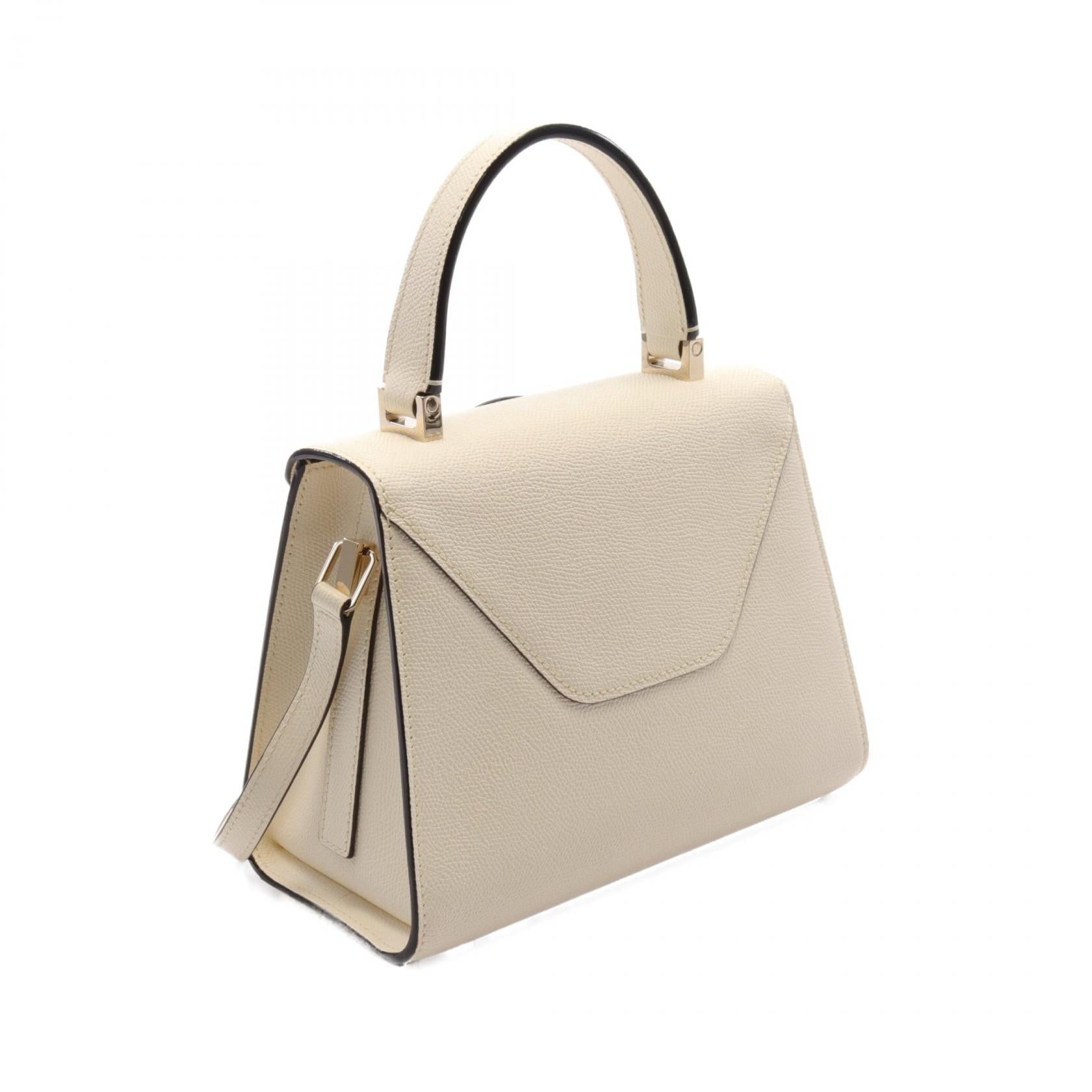 Valextra Mini Iside Leather Handbag Ivory