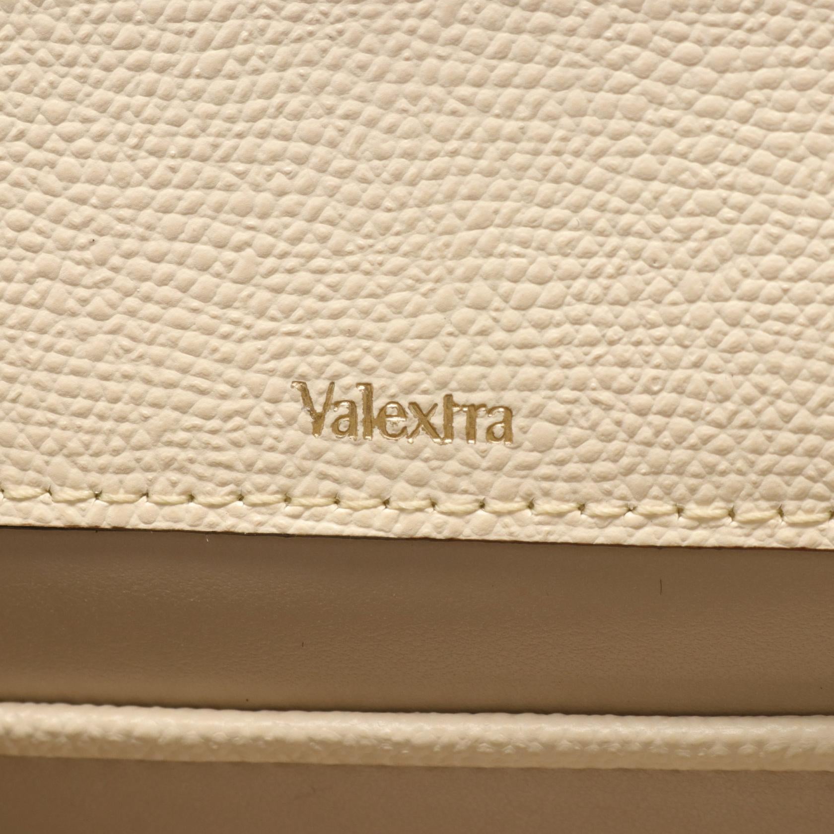 Valextra Mini Iside Leather Handbag Ivory