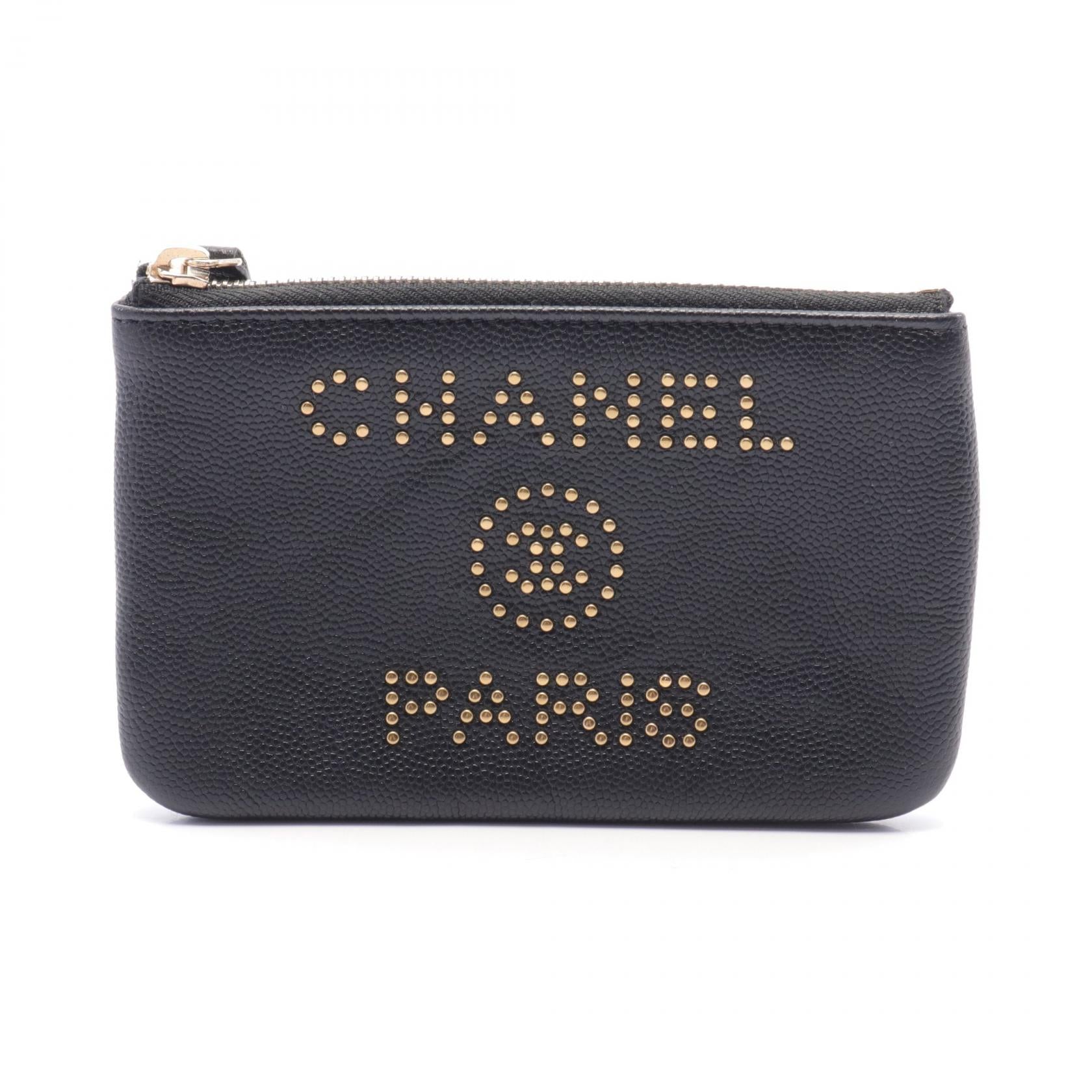 Chanel Leather Pouch Bag Black