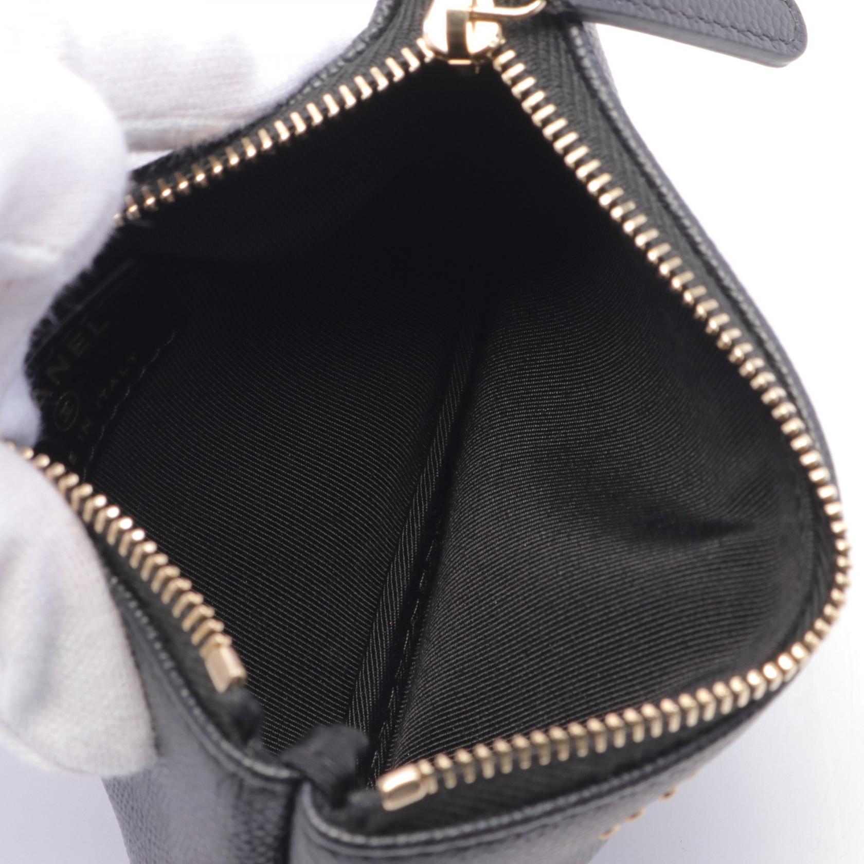 Chanel Leather Pouch Bag Black