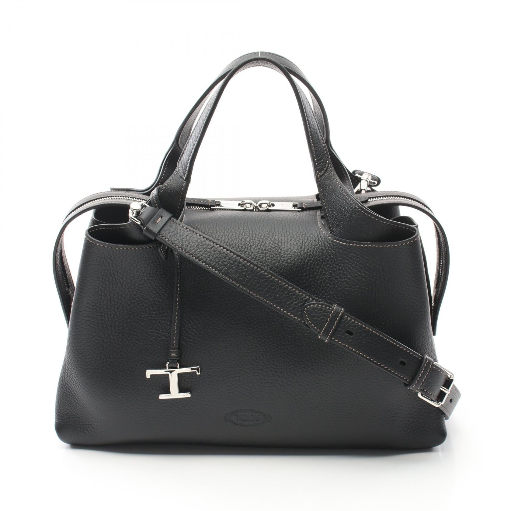 Tod's Leather Medium Handbag Black