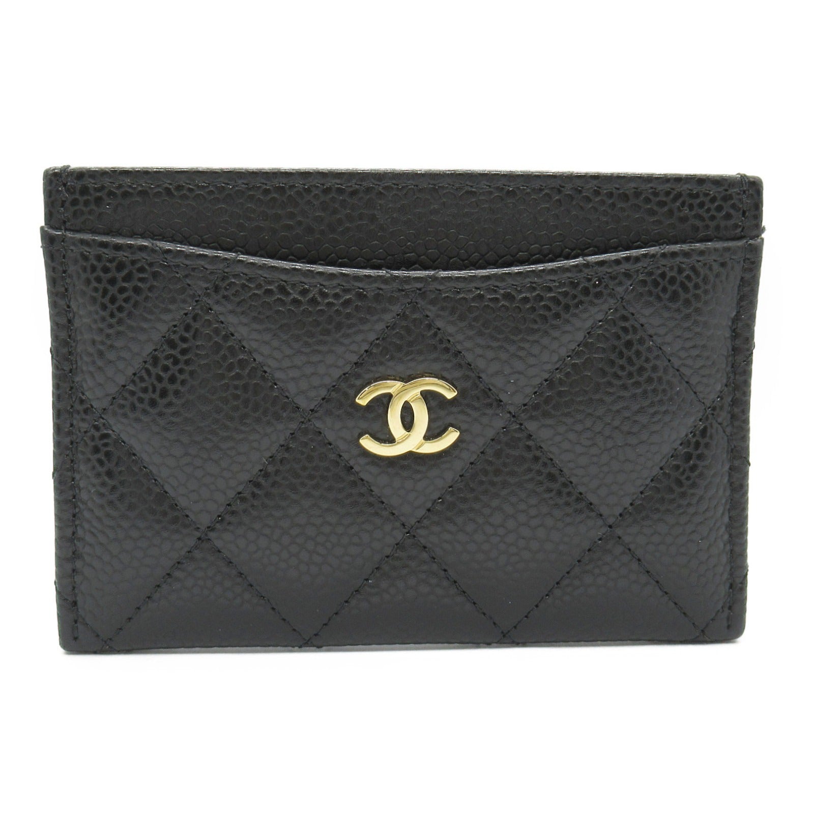 Chanel Matelasse Leather Card Case Black