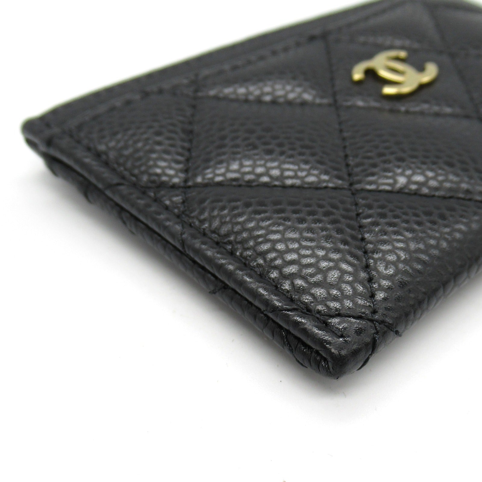 Chanel Matelasse Leather Card Case Black