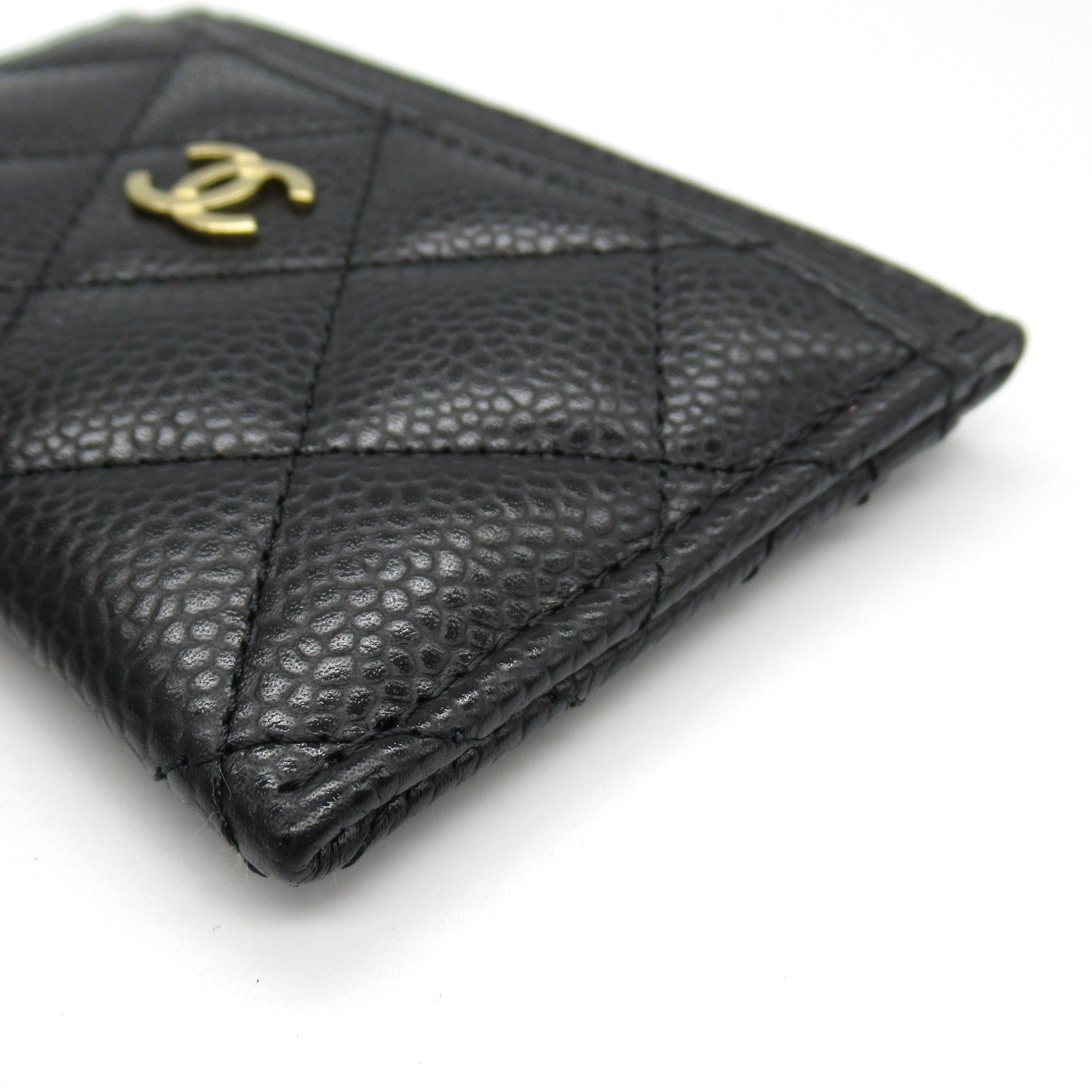 Chanel Matelasse Leather Card Case Black