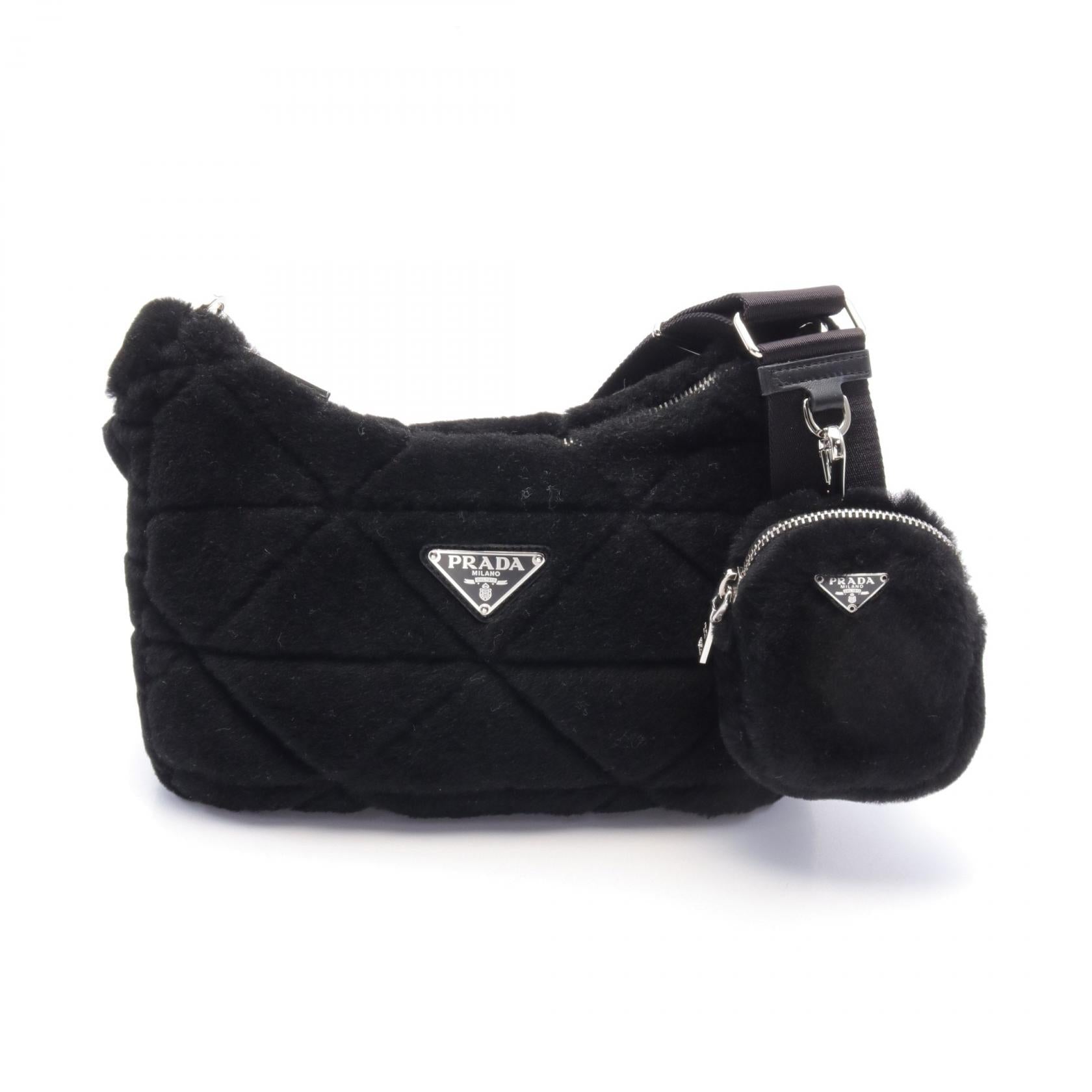 Prada Montone Fur Shoulder Bag 1BC151