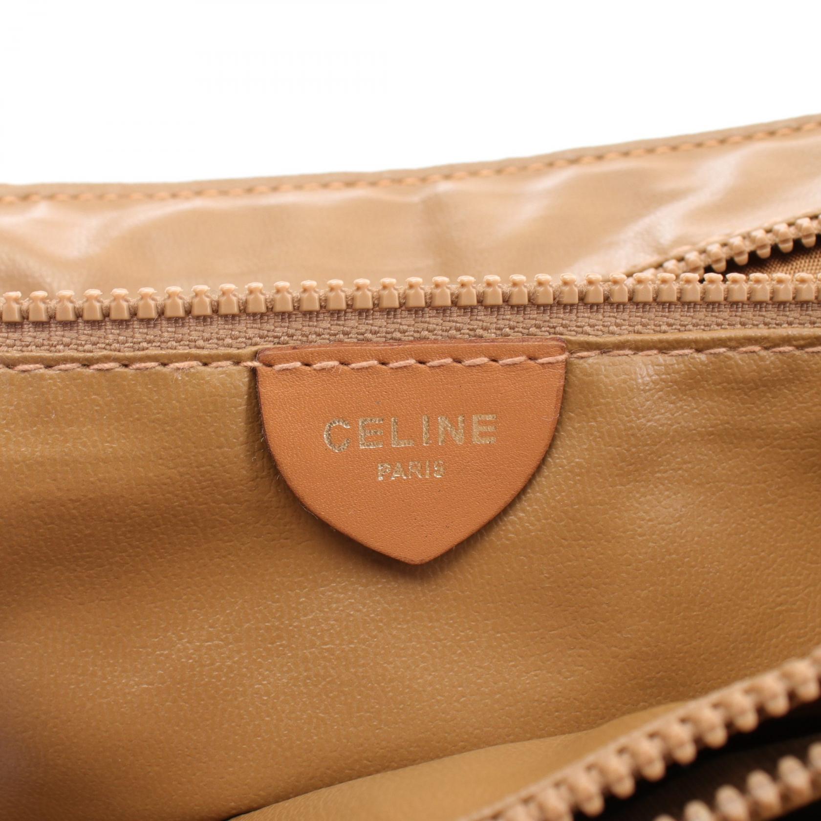 Celine Macadam Handbag PVC Coated Canvas Leather