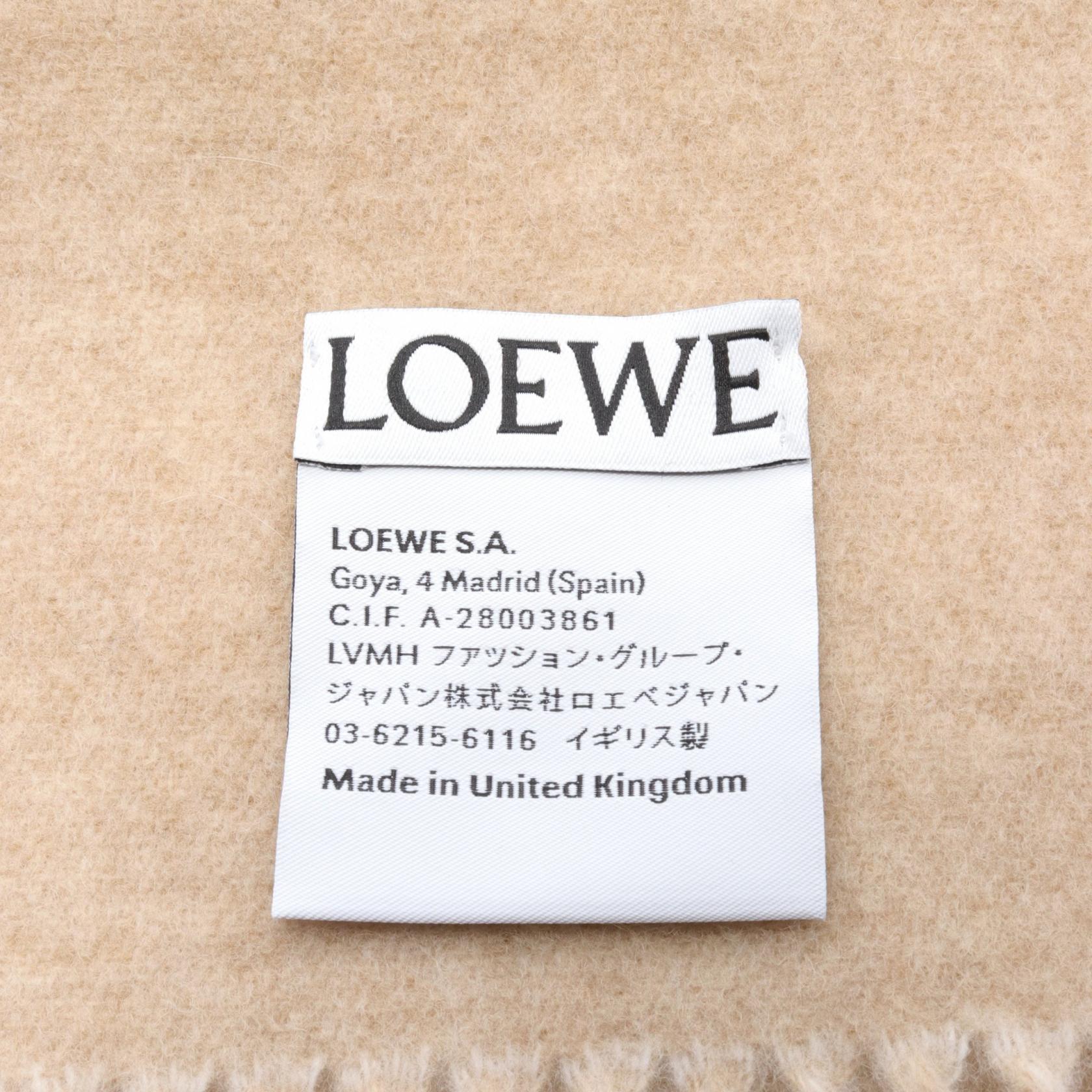 Loewe Wool Cashmere Anagram Bicolor Scarf