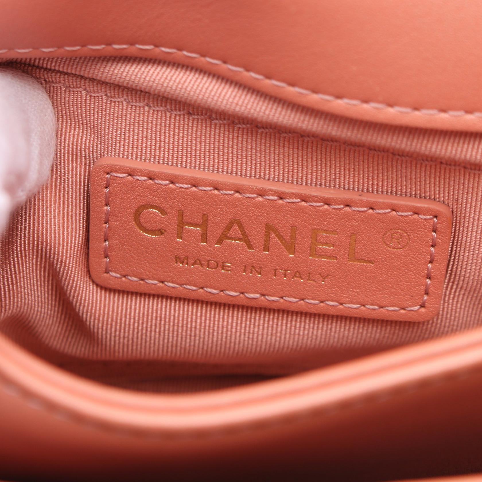 Chanel Mini Matelasse Top Handle Shoulder Bag Pink