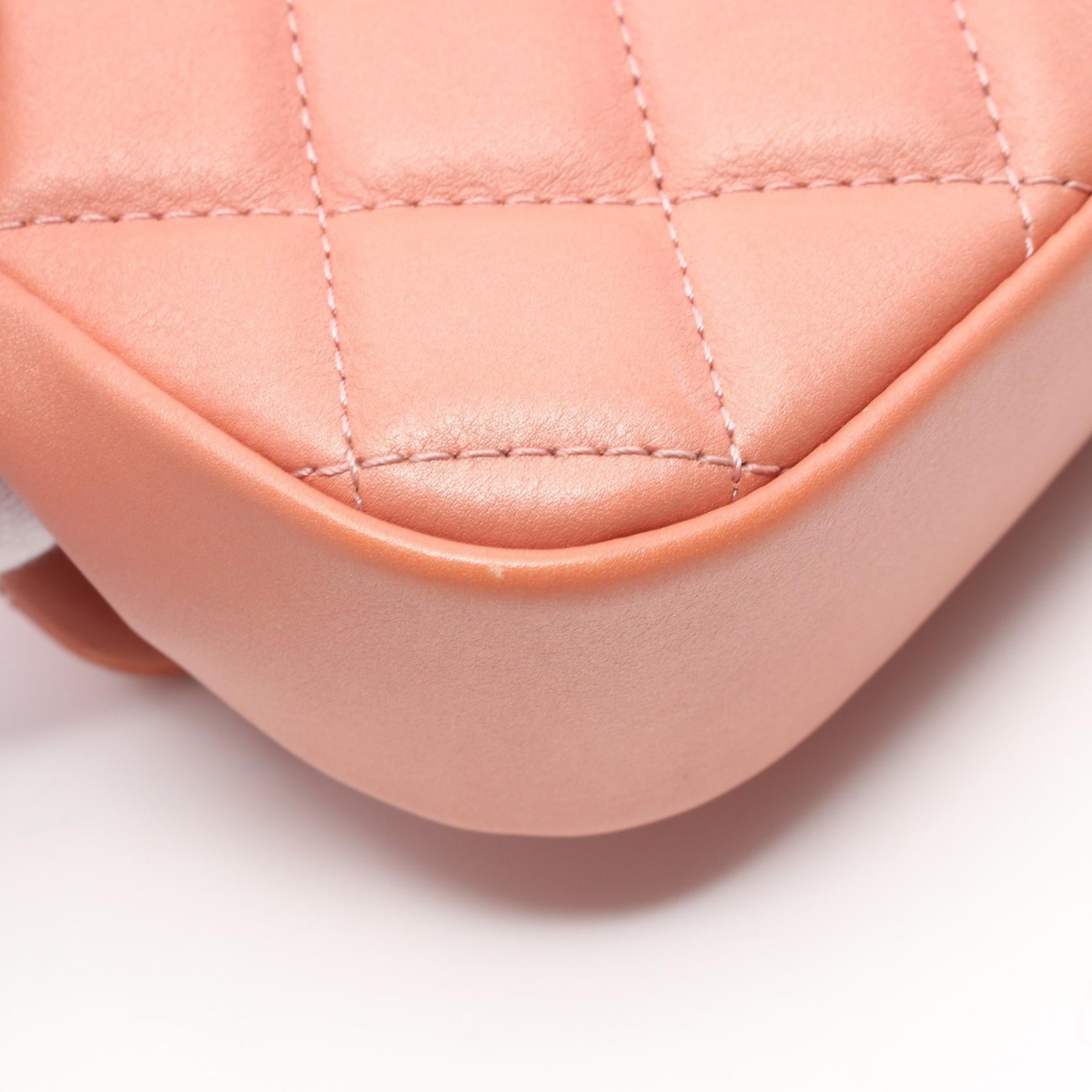 Chanel Mini Matelasse Top Handle Shoulder Bag Pink