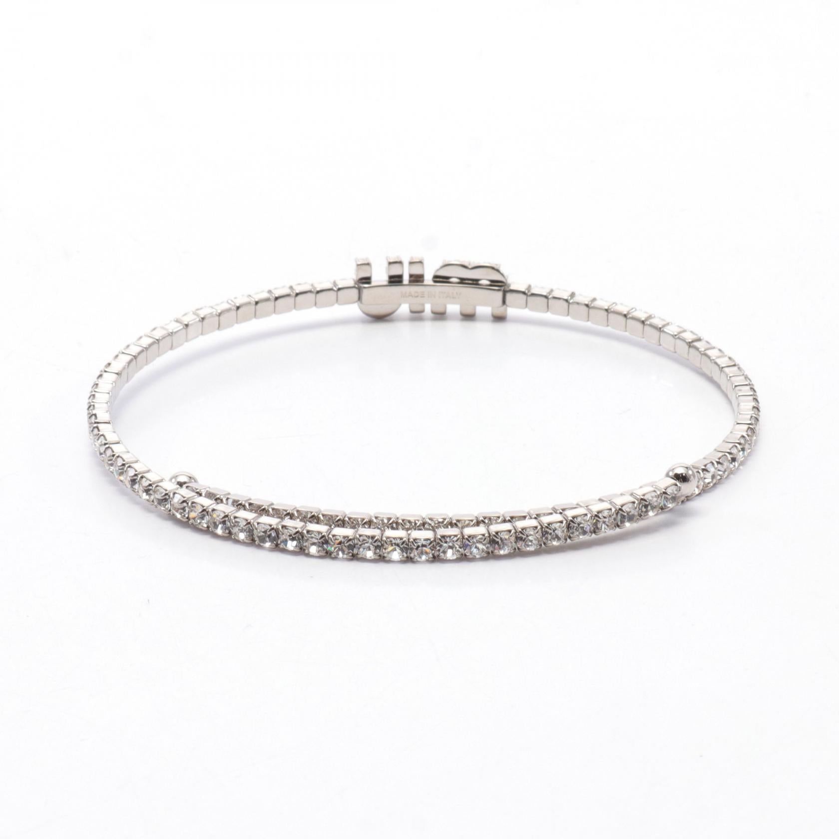 Miu Miu Stainless Steel Crystal Choker